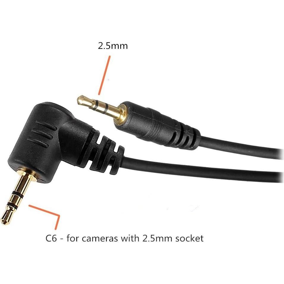 Cable de liberación de obturador remoto C6/E3 para Canon y Pentax