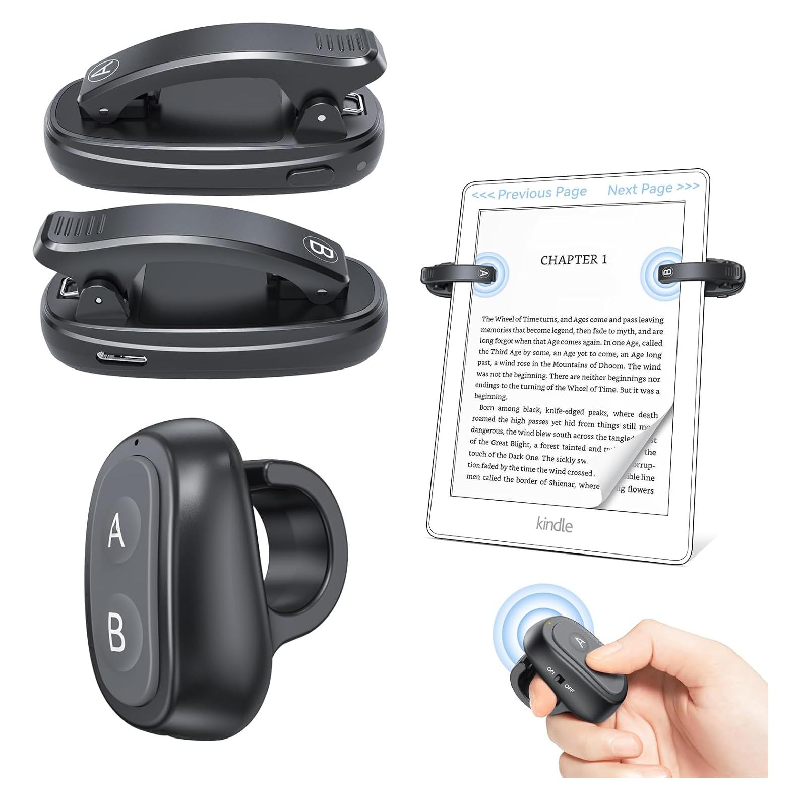 Control Remoto de Anillo para Pasar Páginas Kindle Negro