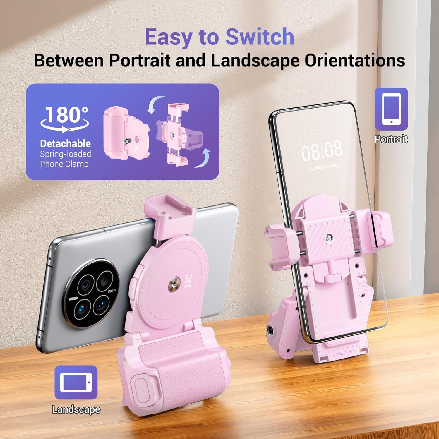 Agarre para Cámara de Teléfono Jinjiacheng Rosa con Control Remoto