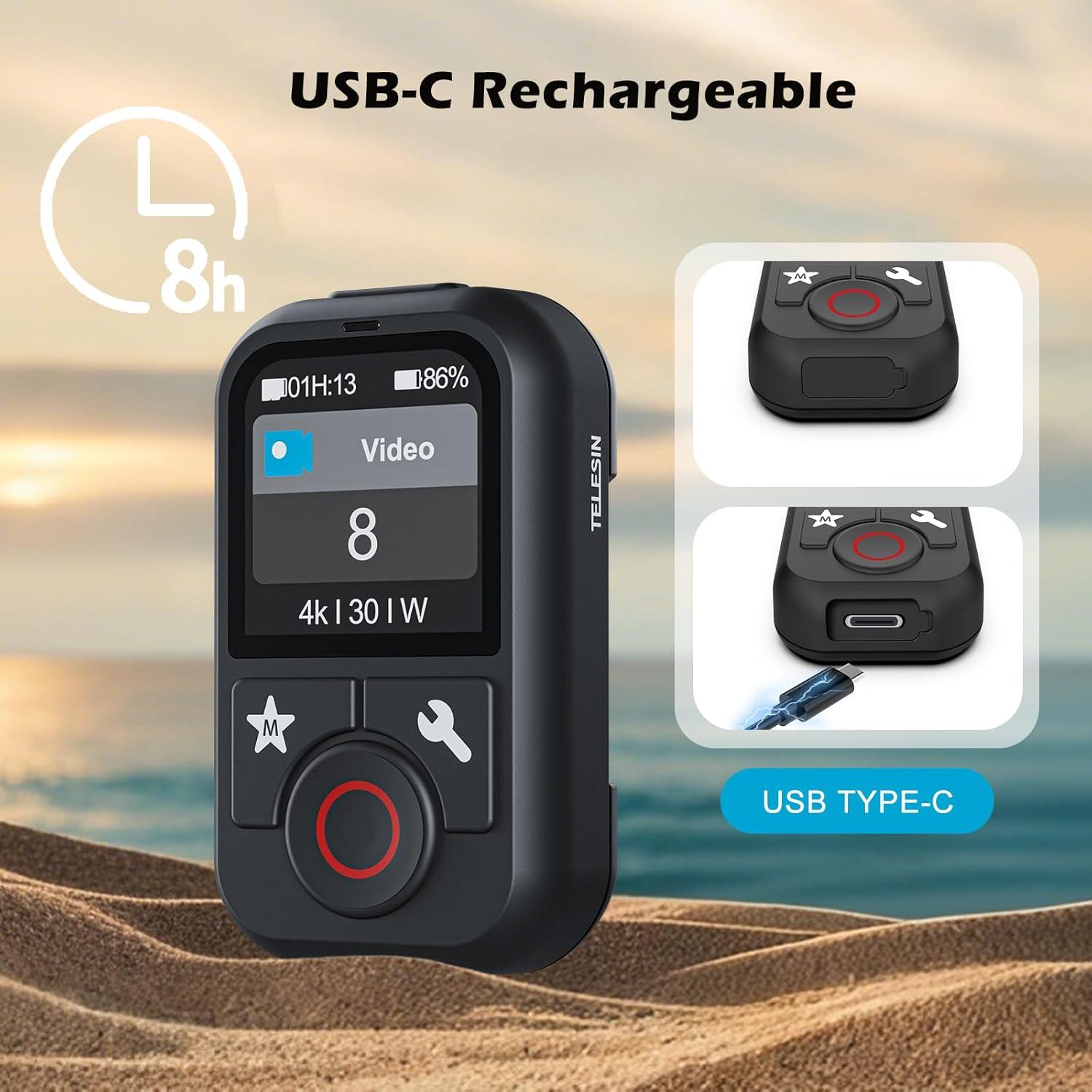 Control Remoto Inalámbrico GoPro Hero 13 12 11 10 9 8 MAX