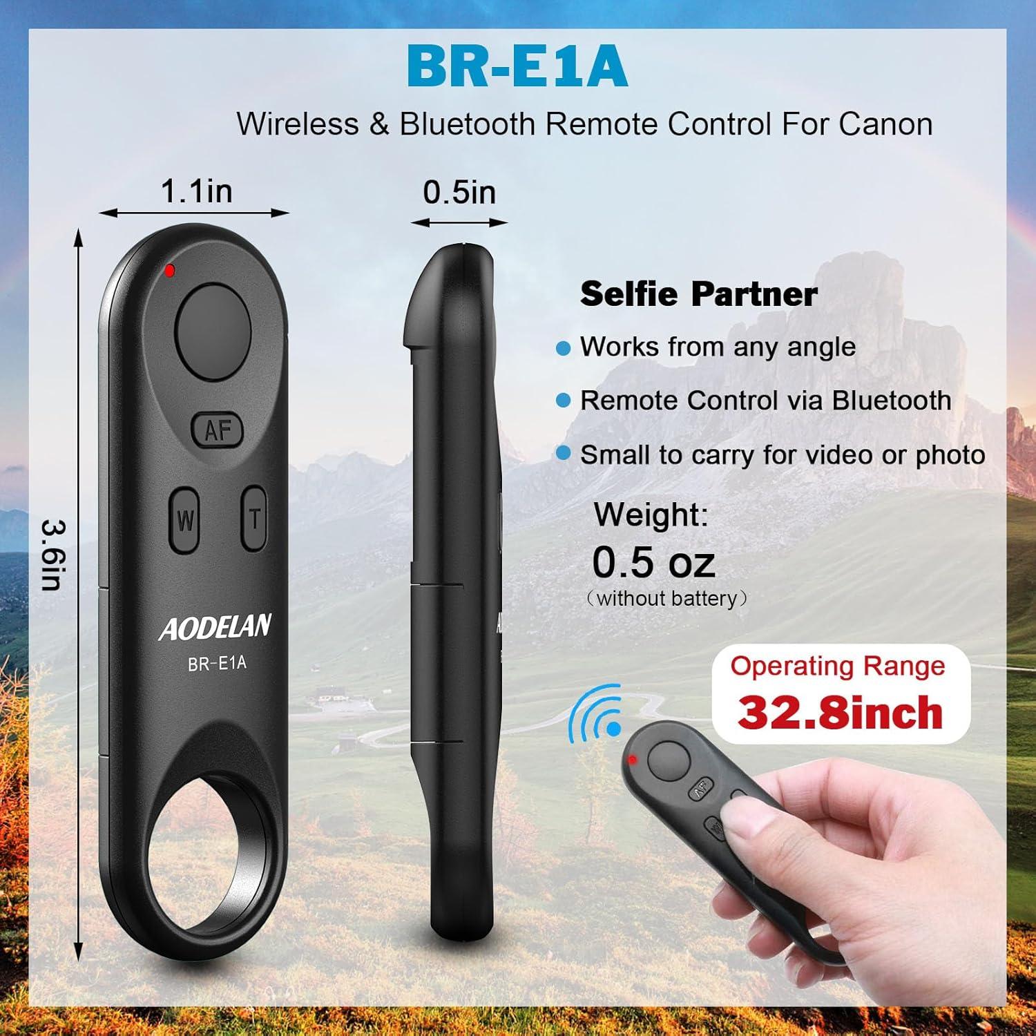 Control Remoto Inalámbrico Aodelan BR-E1A para Canon EOS