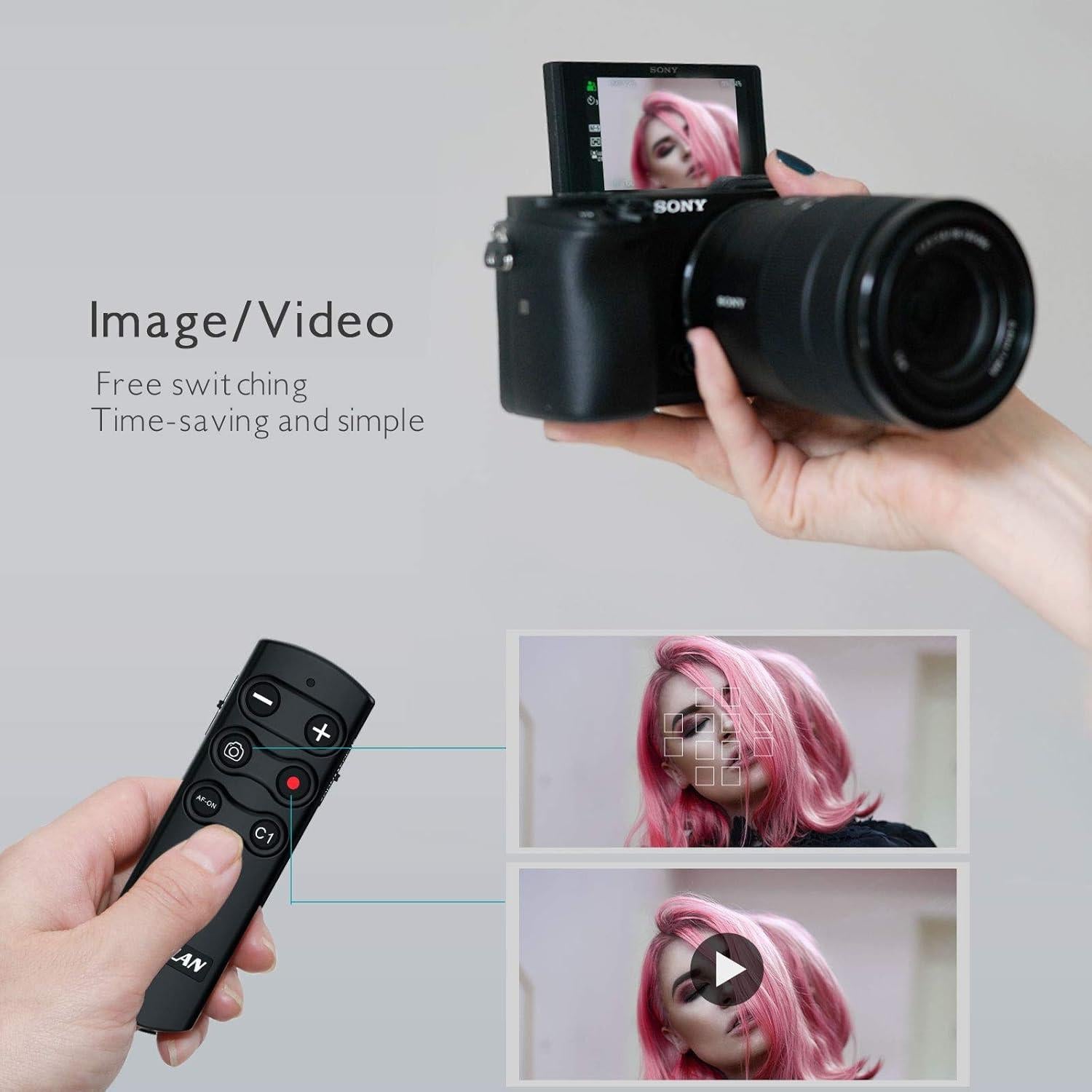 Control Remoto Inalámbrico AODELAN para Cámara Sony A7 III, A7R IV