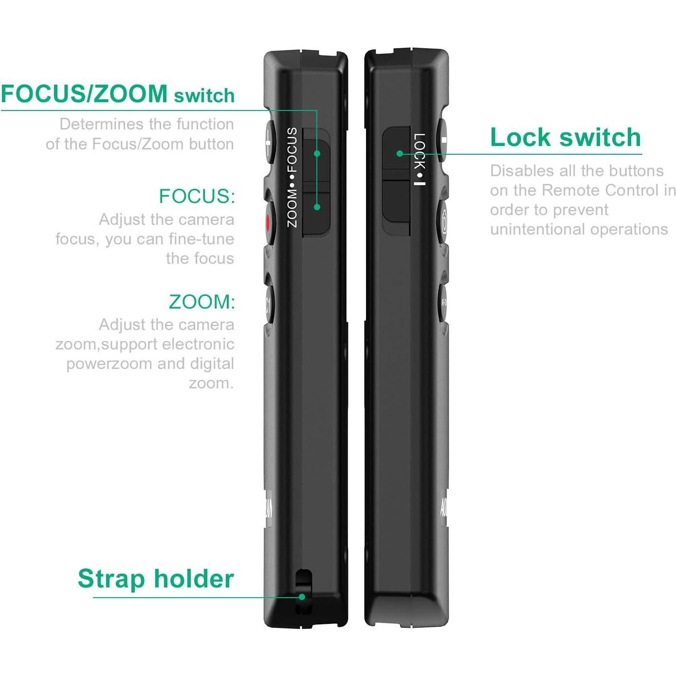 Control Remoto Inalámbrico AODELAN para Cámara Sony A7 III, A7R IV