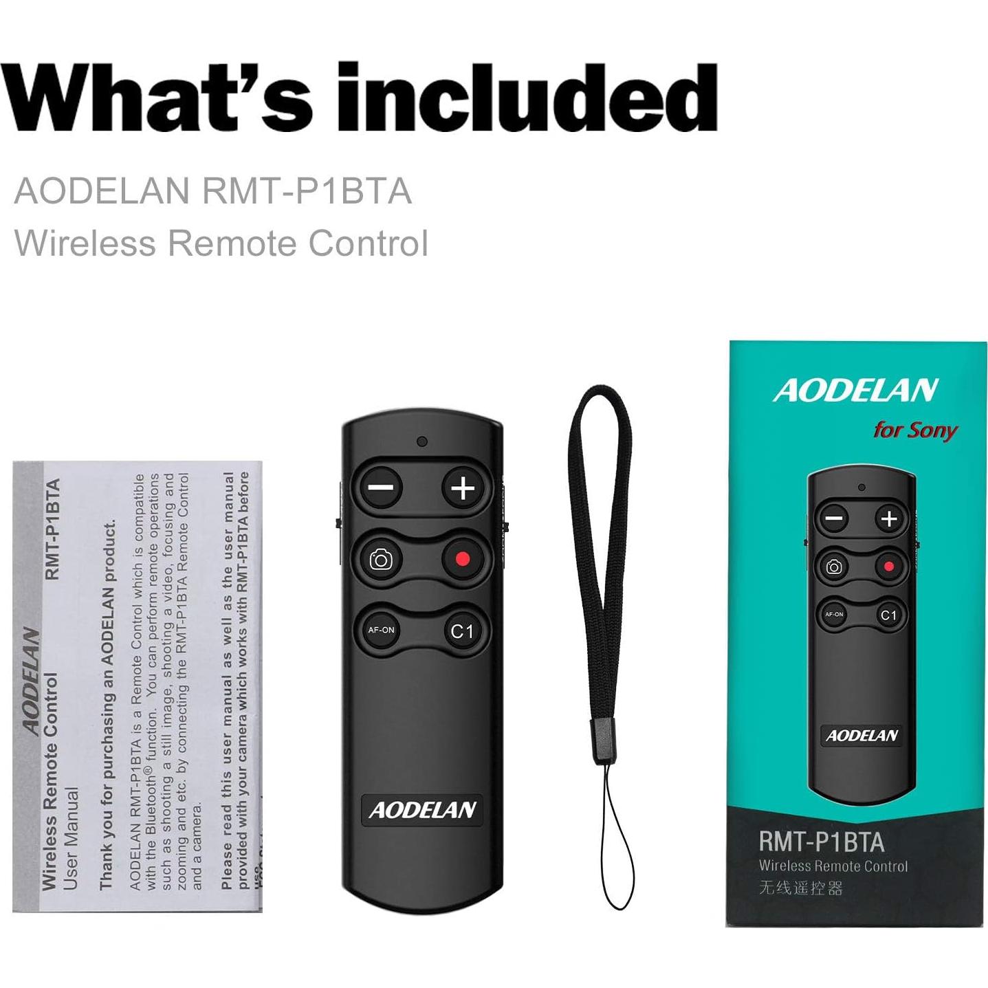 Control Remoto Inalámbrico AODELAN para Cámara Sony A7 III, A7R IV