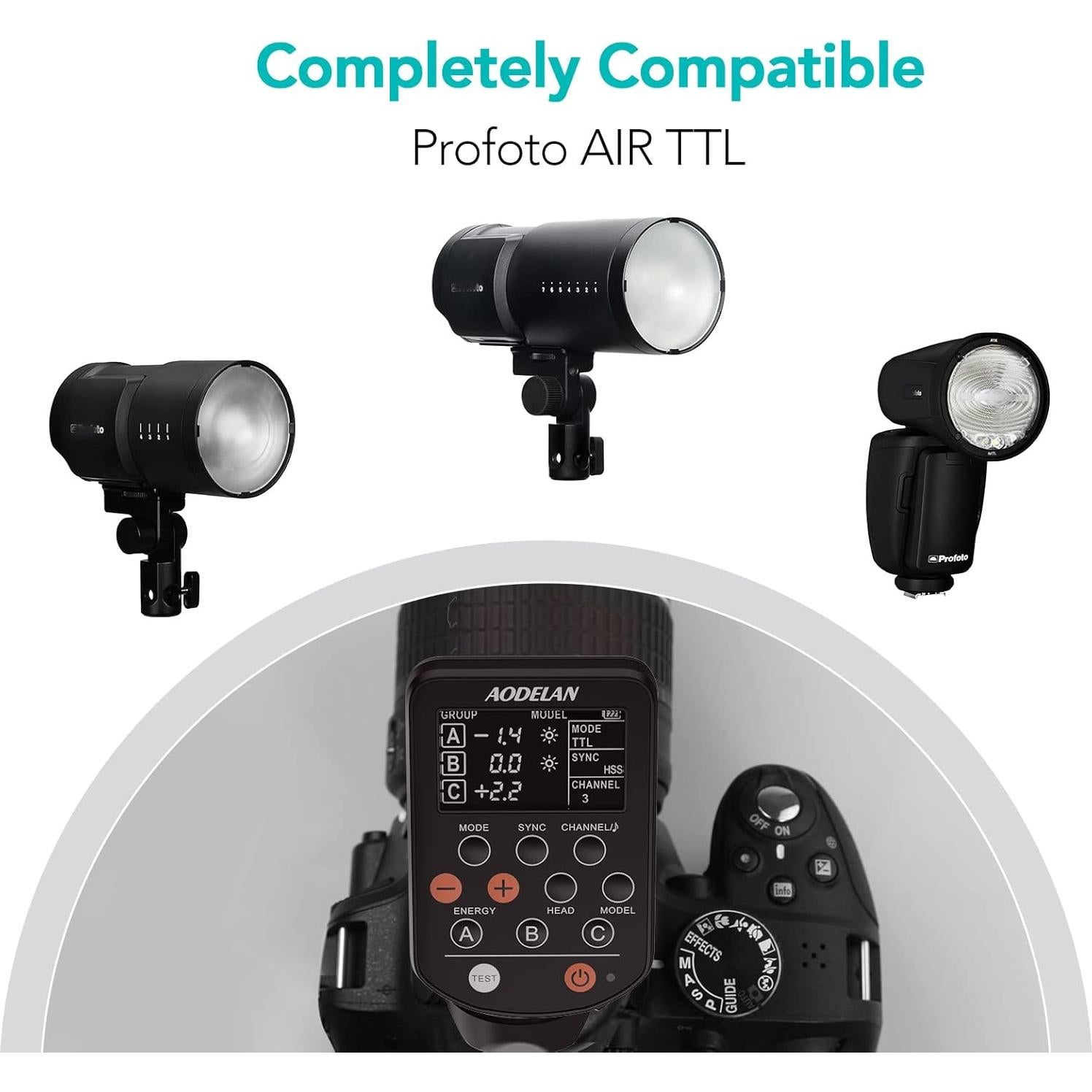 Disparador Inalámbrico AODELAN E4 para Cámaras Canon TTL HSS