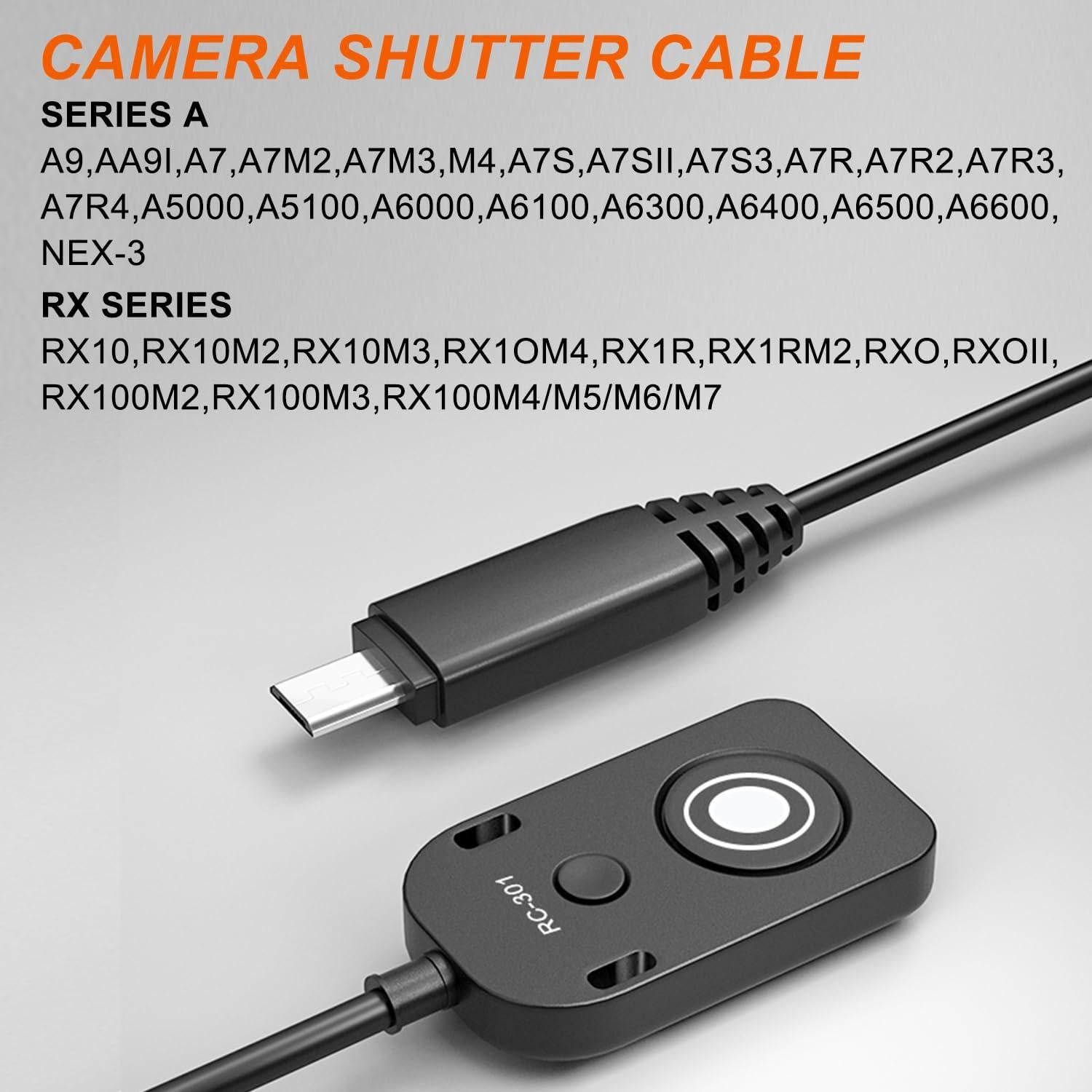 Control Remoto de Obturador Sony RC301-S2 1.5m para Cámaras