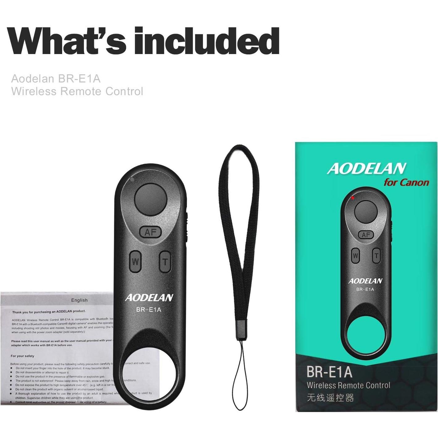 Control Remoto Inalámbrico AODELAN BR-E1A para Canon