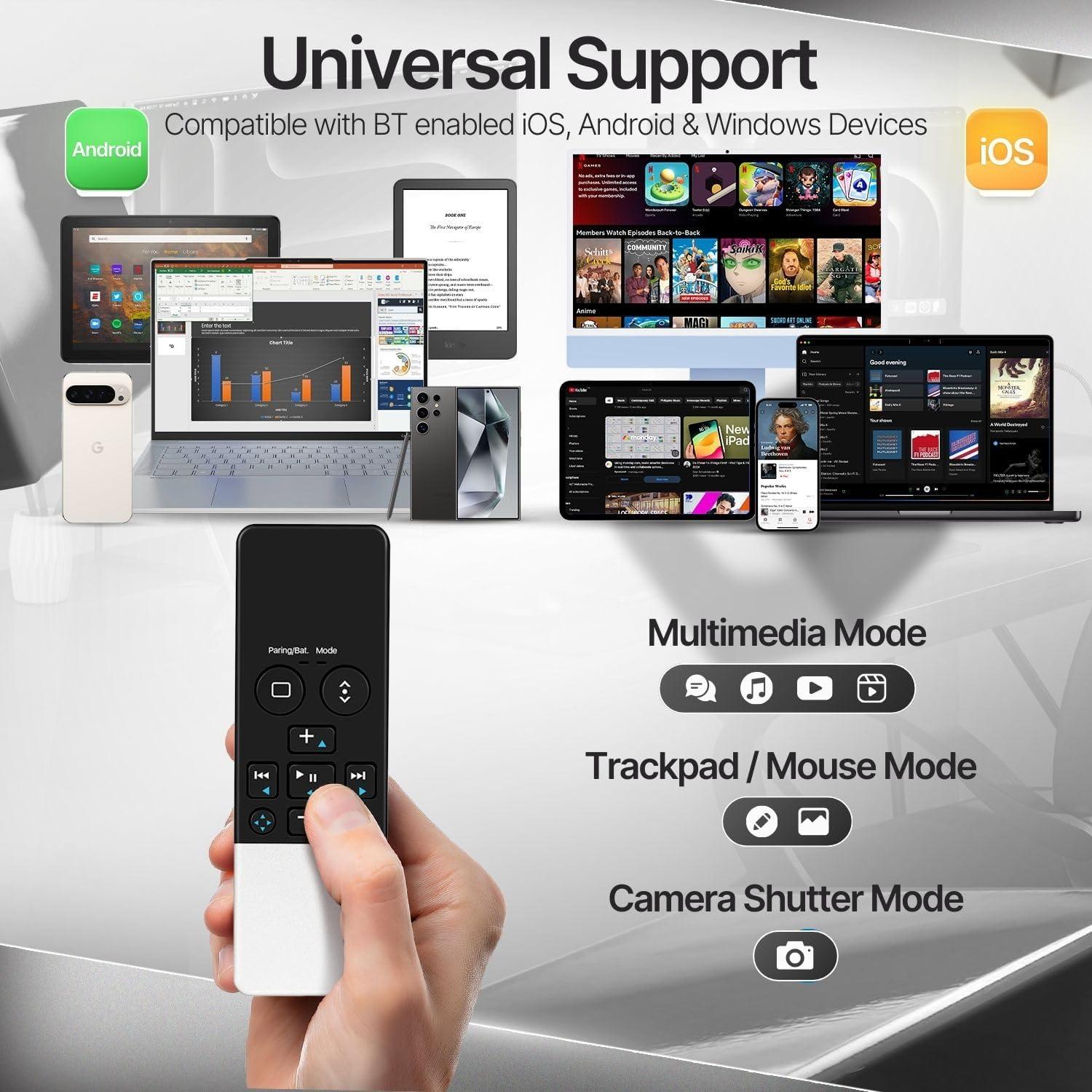 Control Remoto Bluetooth TNP con Trackpad para iPad y Mac