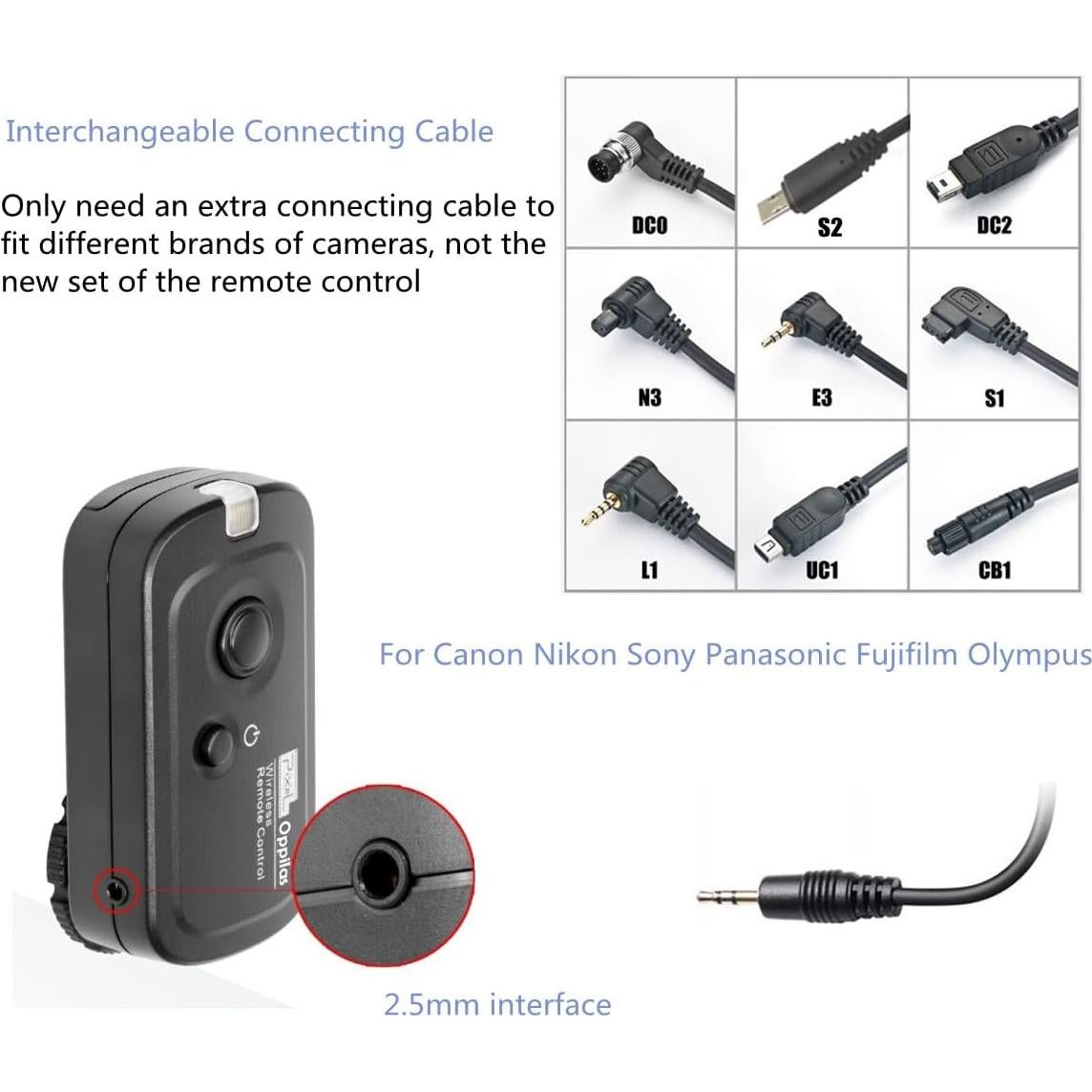 Disparador Remoto Inalámbrico Pixel RW221-L1 para Panasonic