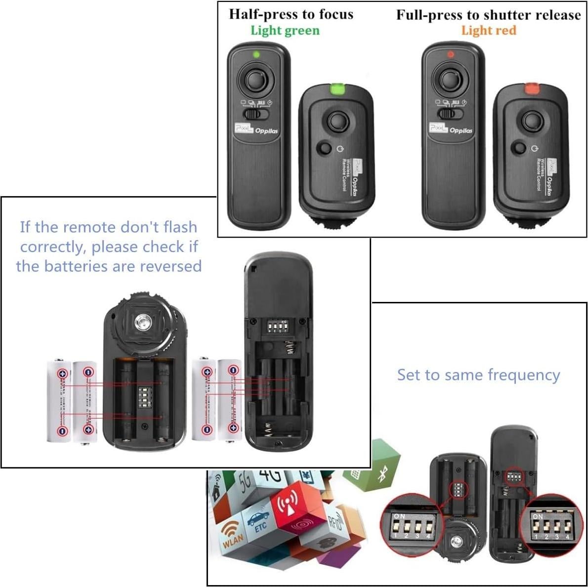 Disparador Remoto Inalámbrico Pixel RW221-L1 para Panasonic