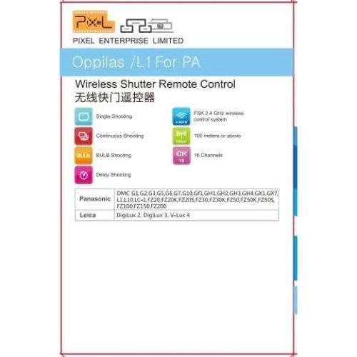 Disparador Remoto Inalámbrico Pixel RW221-L1 para Panasonic