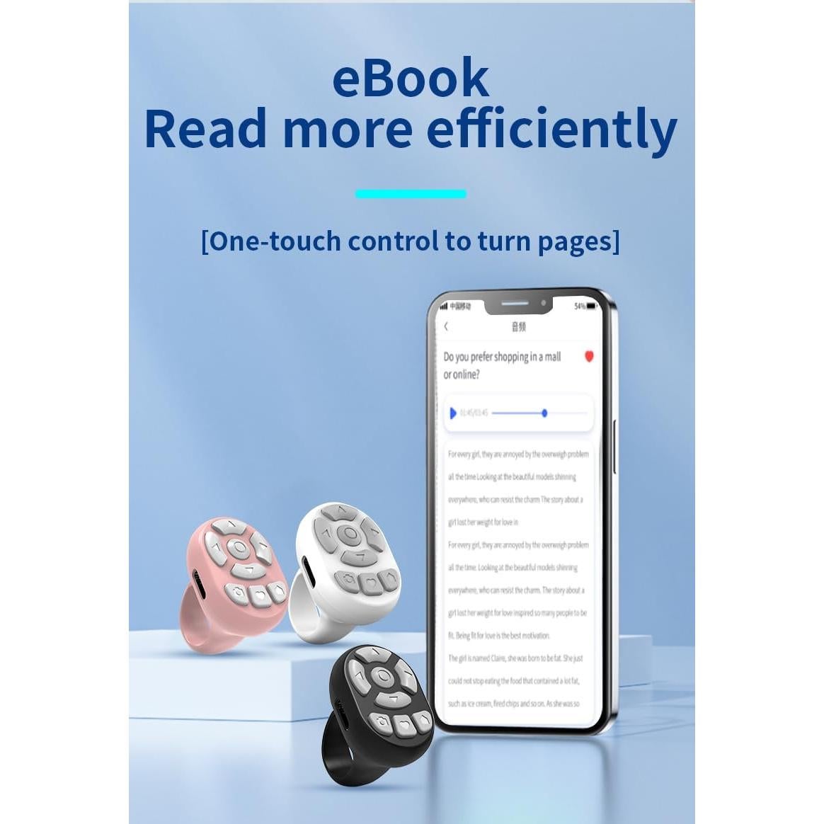 Control Remoto Inalámbrico Bluetooth NOVZIX S29 Rosa