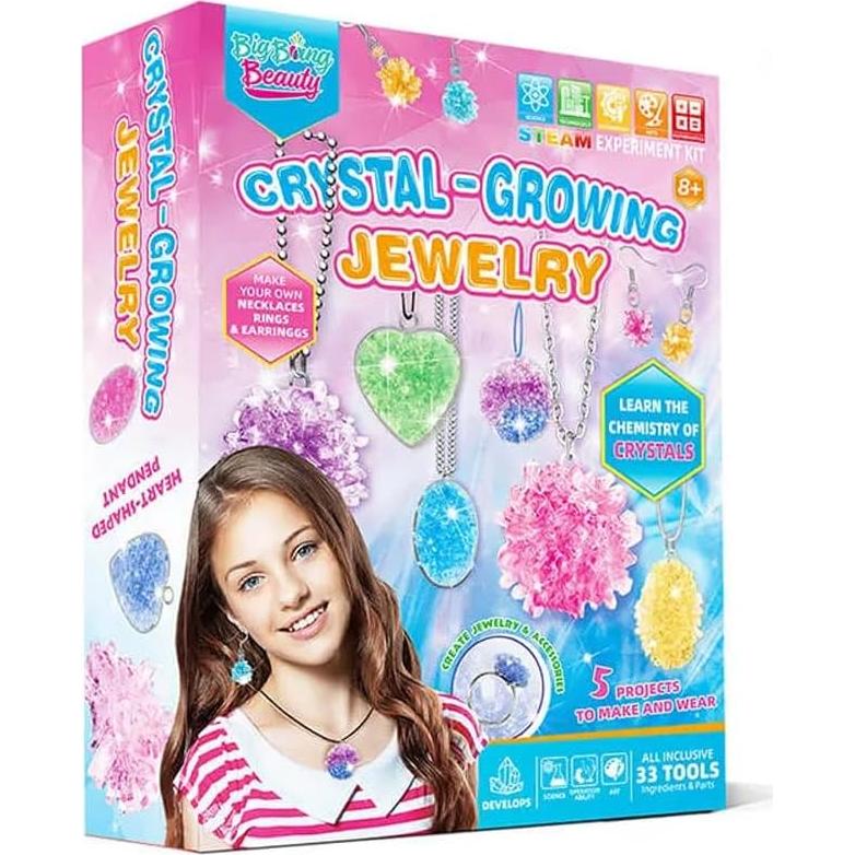 Kit de Joyería de Crecimiento de Cristales Alpha Science - 6 Piezas DIY