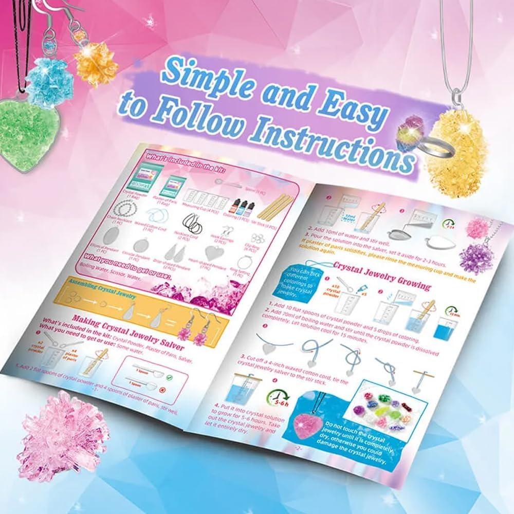 Kit de Joyería de Crecimiento de Cristales Alpha Science - 6 Piezas DIY