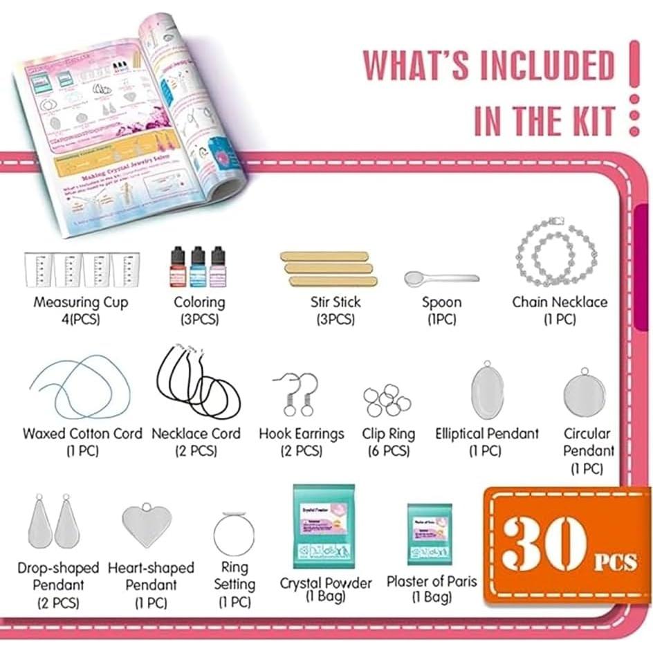 Kit de Joyería de Crecimiento de Cristales Alpha Science - 6 Piezas DIY