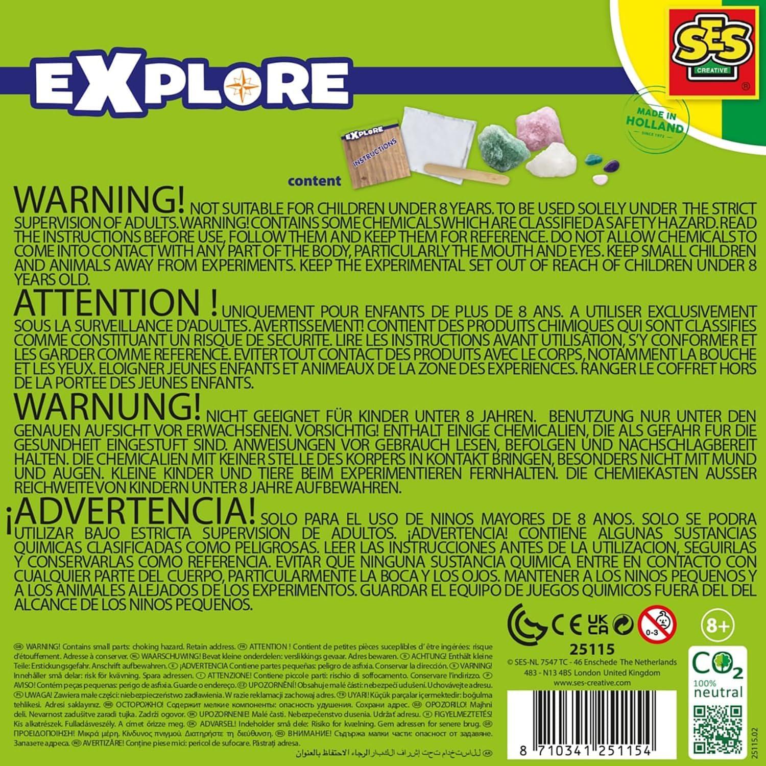 Kit de Crecimiento de Cristales SES Creativo - 3 Cristales Gigantes