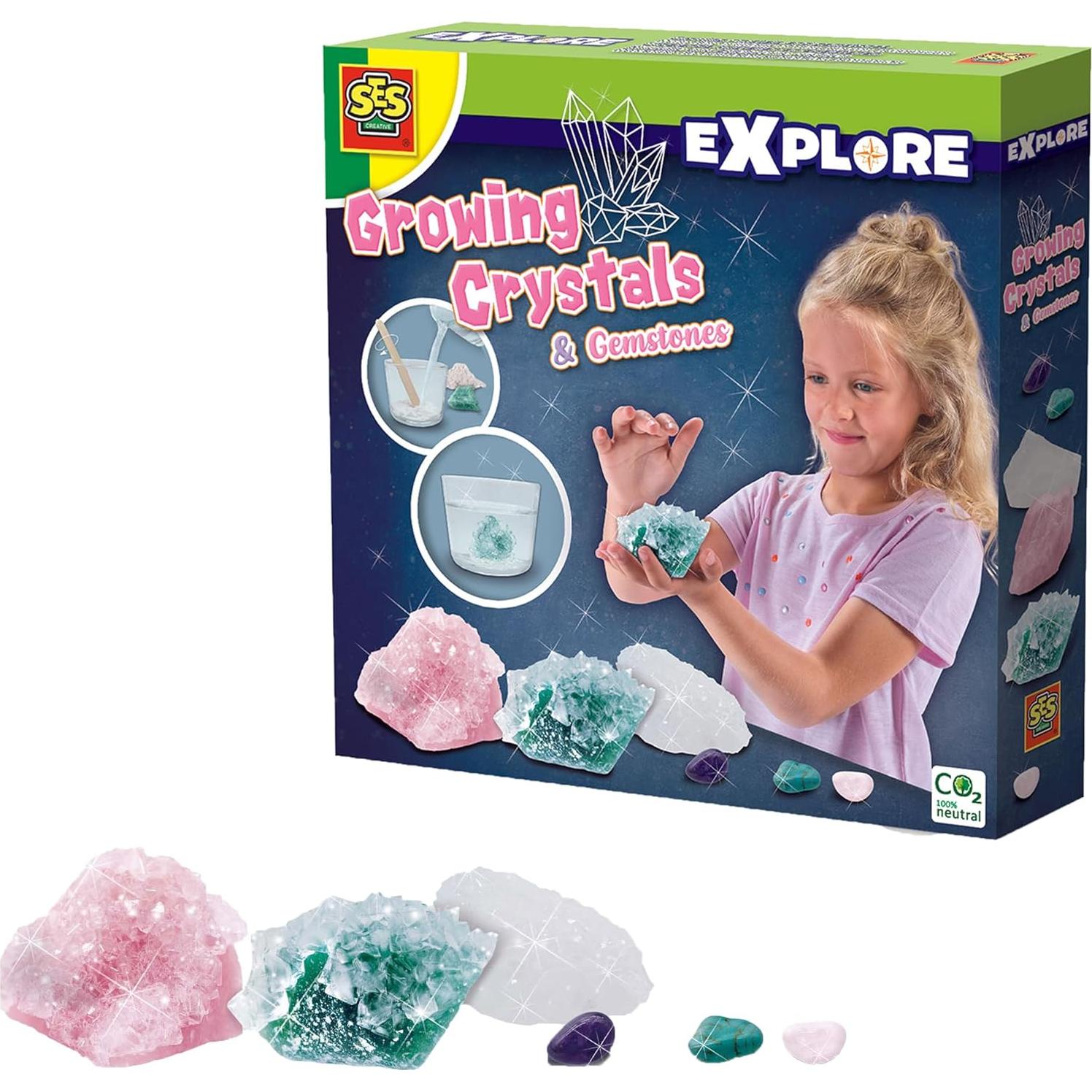 Kit de Crecimiento de Cristales SES Creativo - 3 Cristales Gigantes