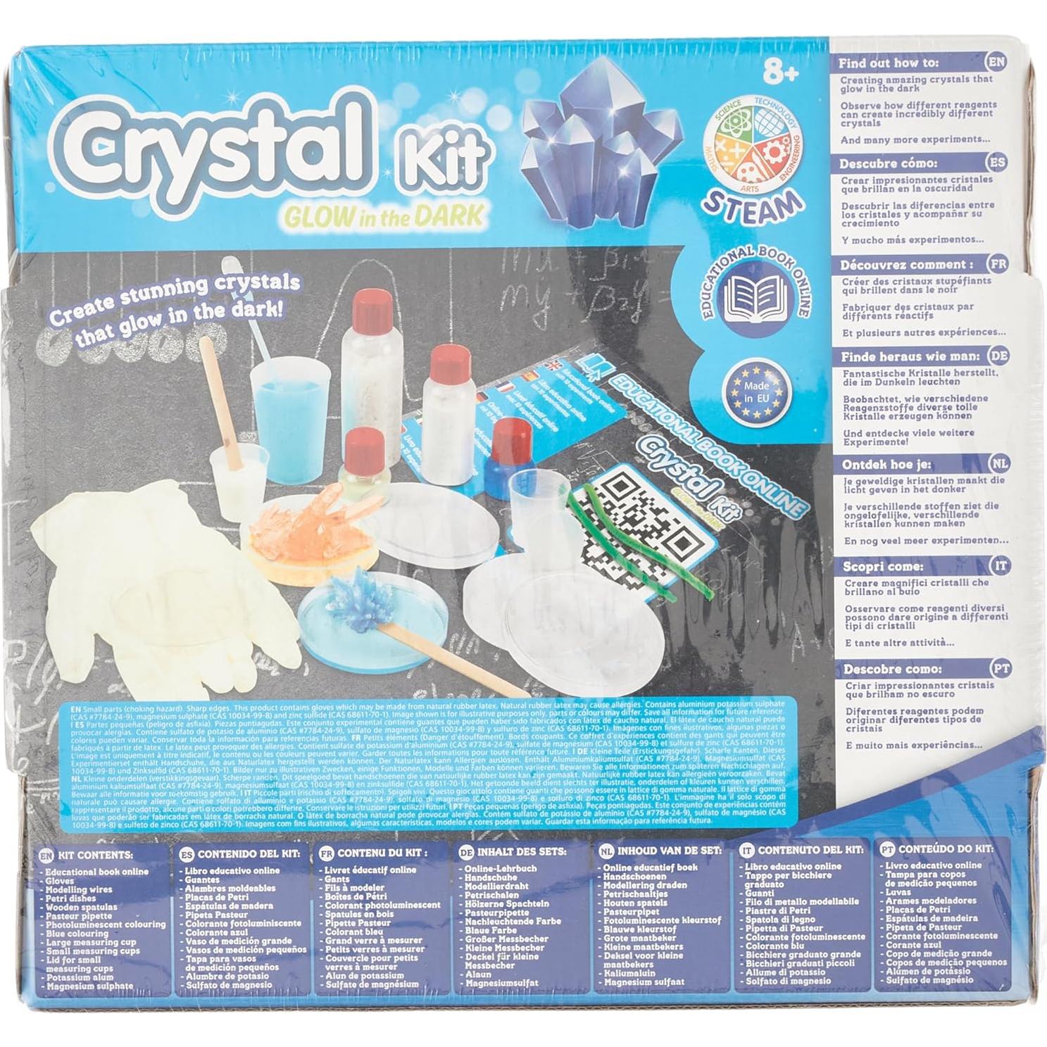 Kit de Crecimiento de Cristales Science4you - 10 Experimentos