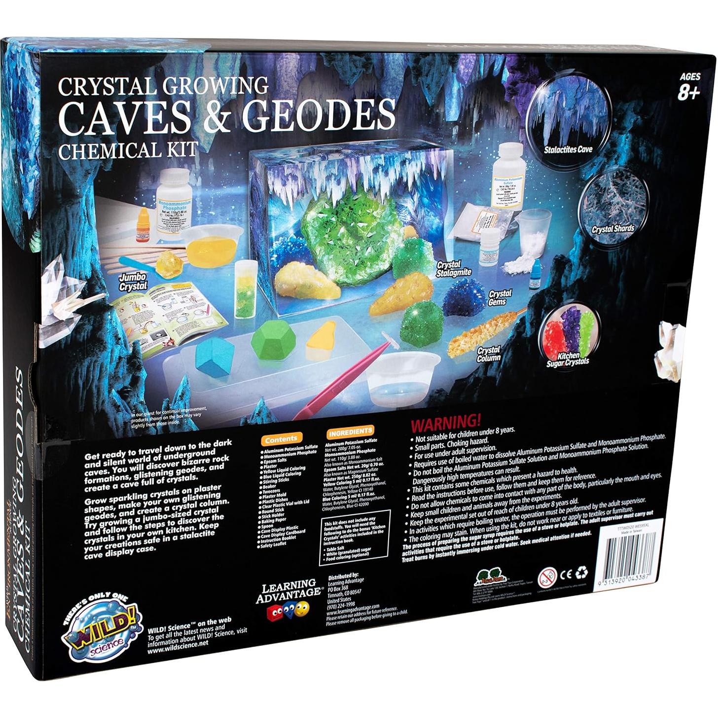 Kit de Ciencia Ambiental Salvaje - Crecimiento de Cristales 8+