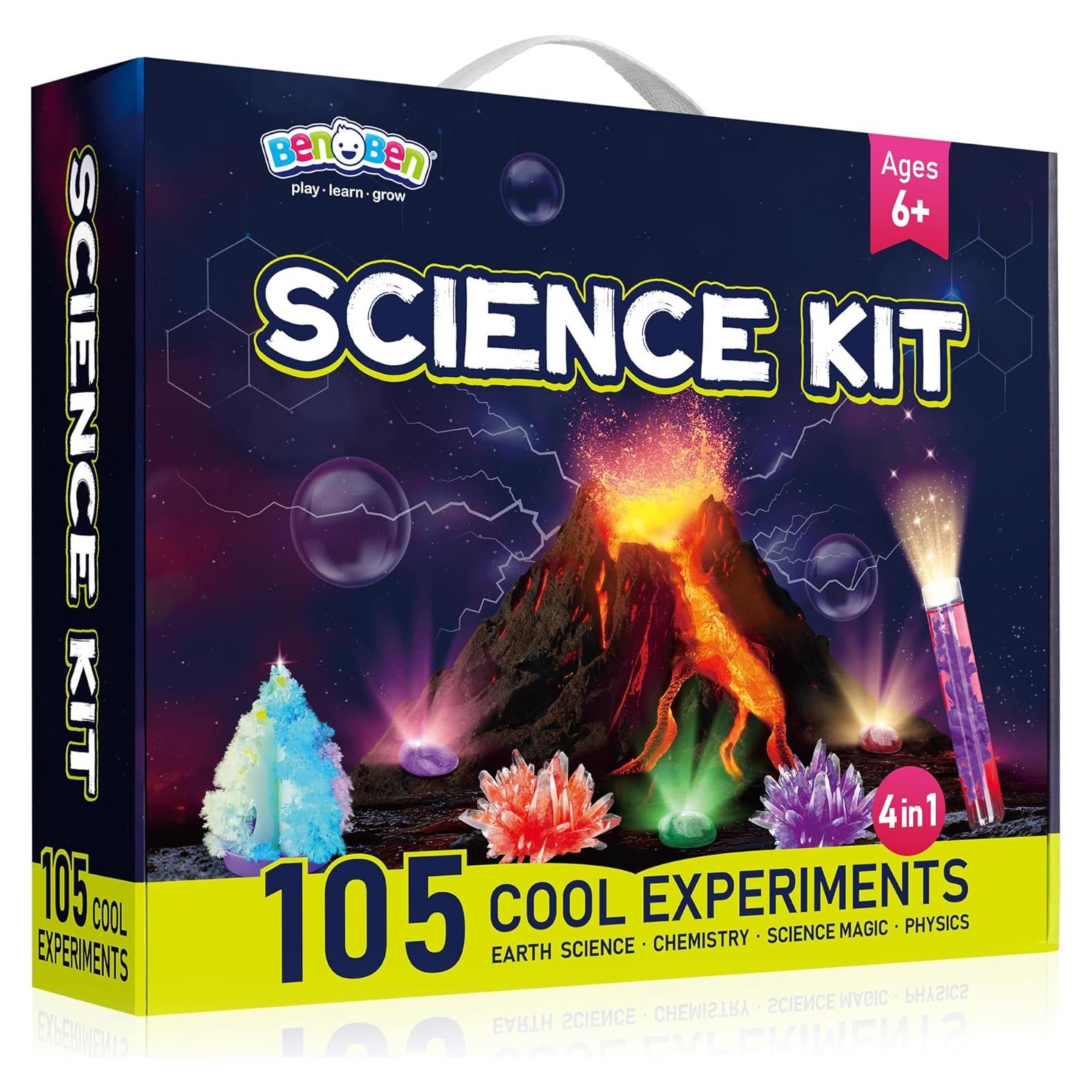 Kit de Ciencia BenBen 105 Experimentos para Niños 6-14 Años
