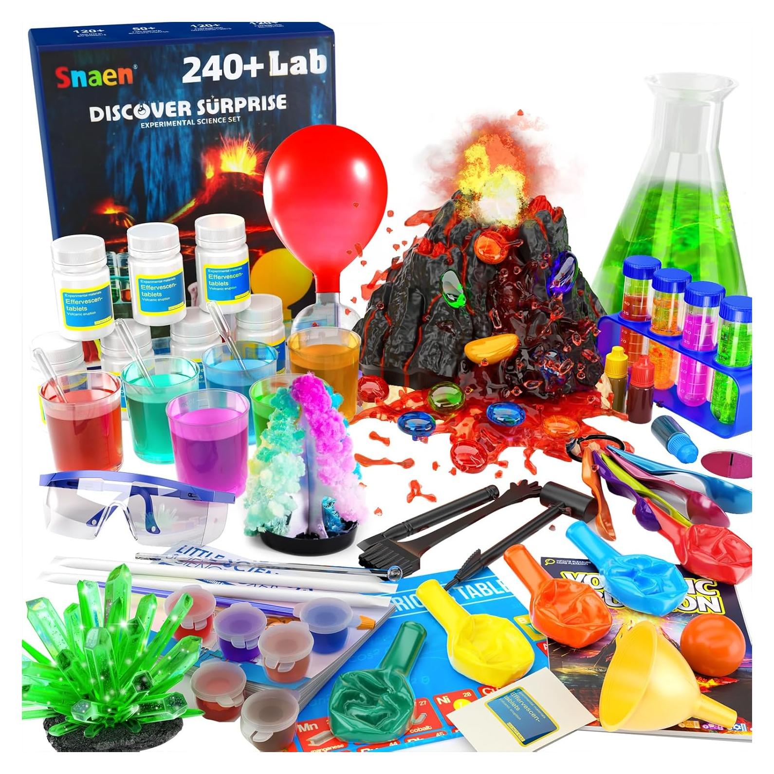 Kits de Experimentos de Química SNAEN 240+ para Niños 6-12 Años