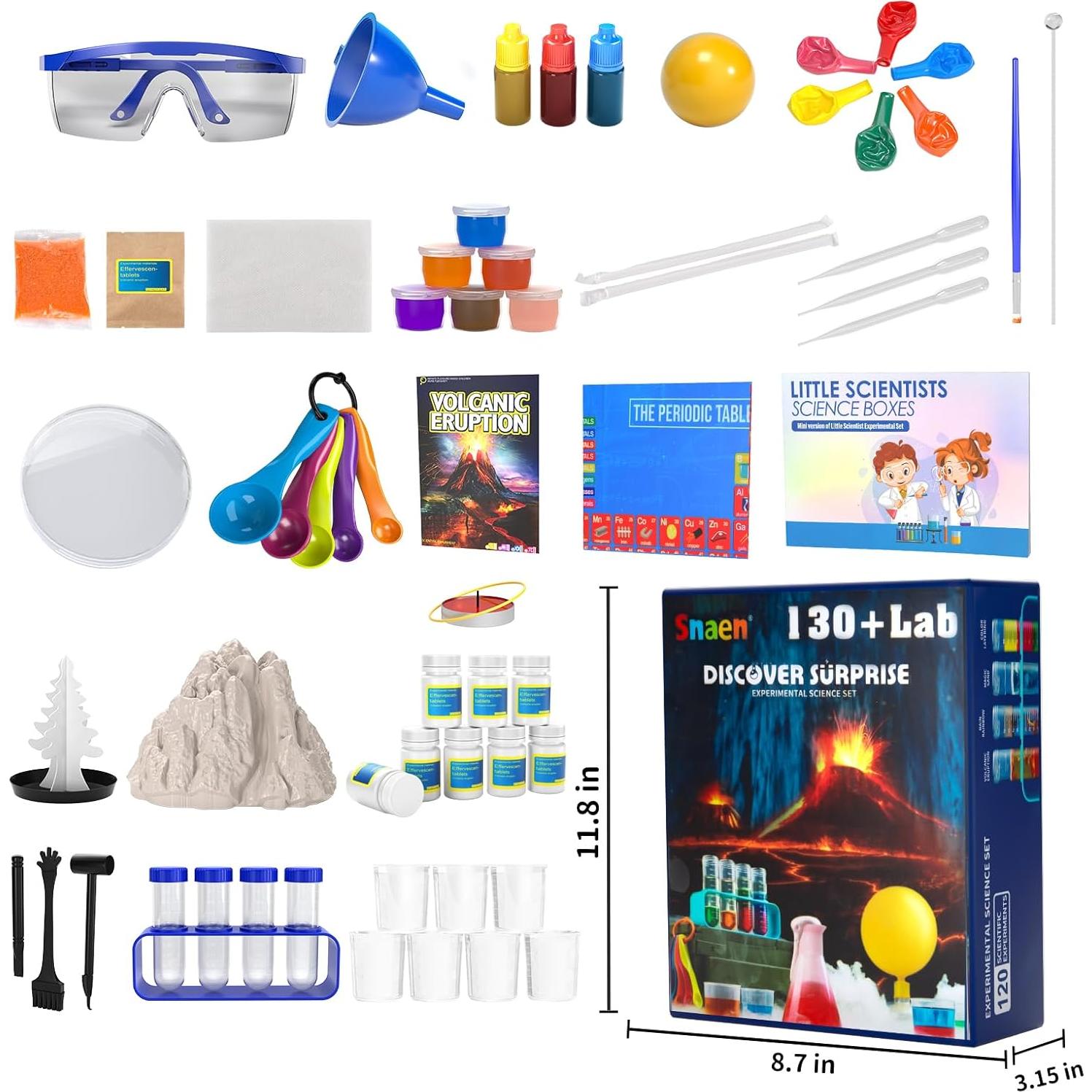 Kits de Experimentos de Química SNAEN 240+ para Niños 6-12 Años