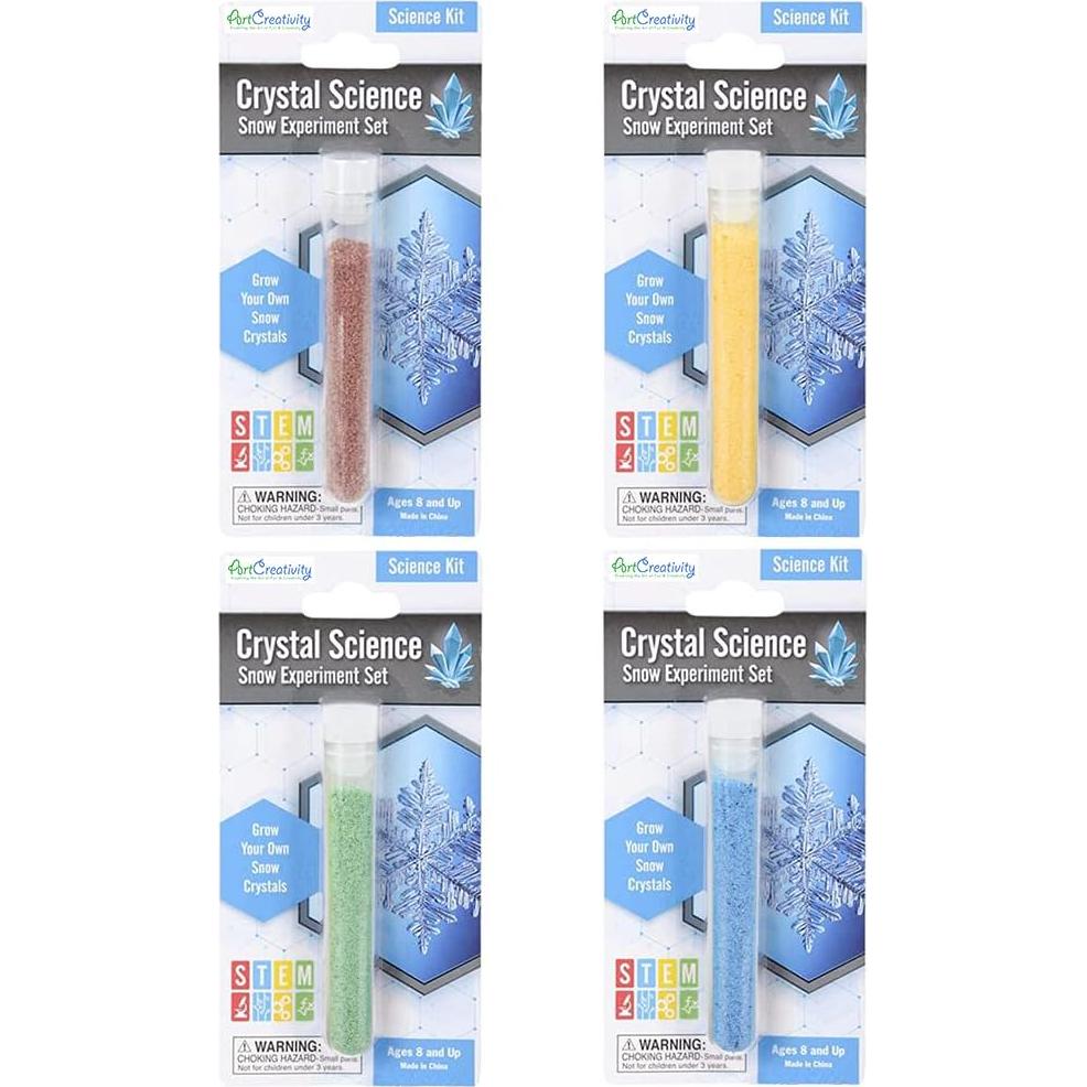 Set de 4 Tubos de Prueba de Cristales de Nieve ArtCreativity