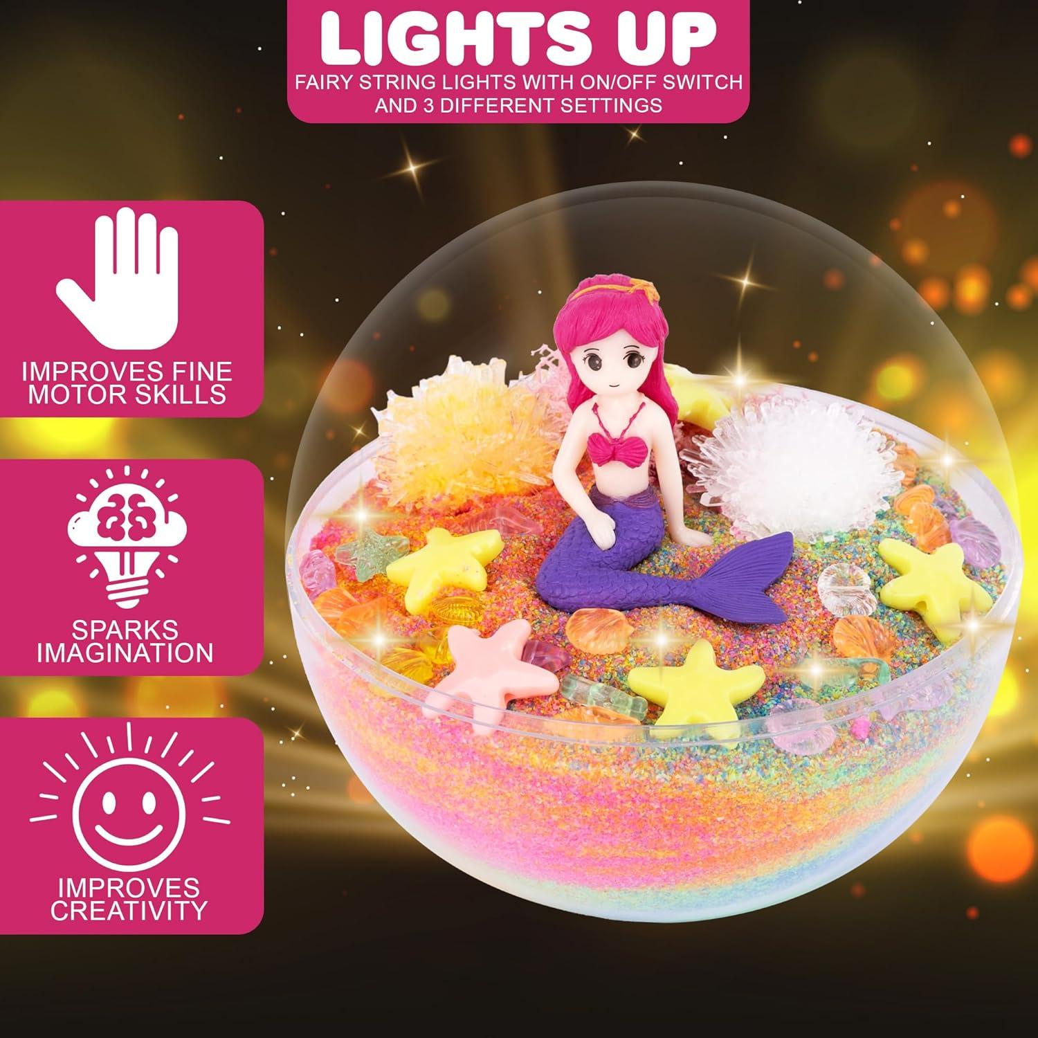 Kit de Terrario de Sirena ArtCreativity con Cristales y Luces