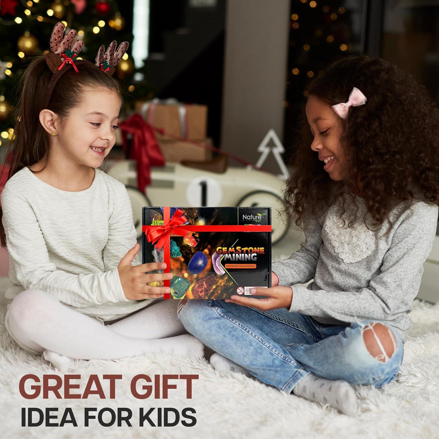 Kit de Excavación de Gemas Nature Gear para Niños - 15 Gemas