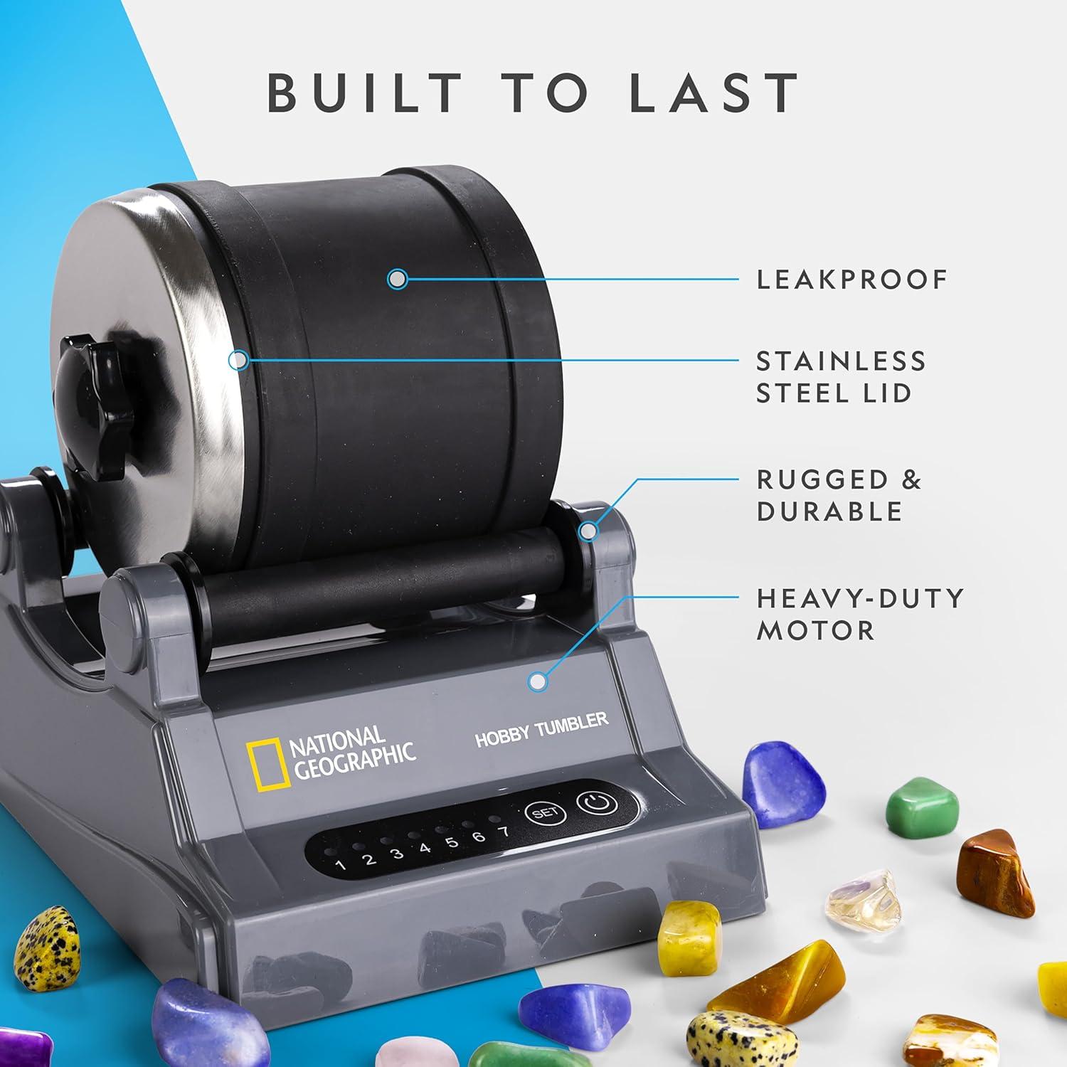 Kit de Pulido de Rocas Blue Marble NG - Hobby, 9 Gemas, 4 Granos