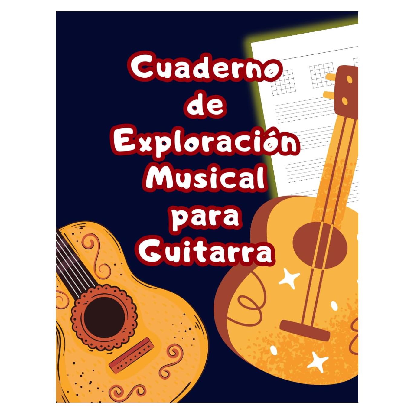 Cuaderno de Partituras para Guitarra 100 Páginas Tapa Blanda