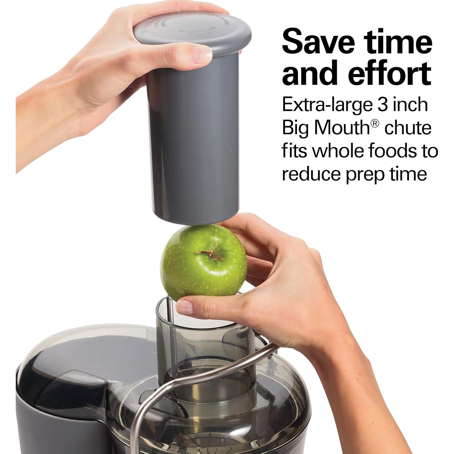 Extractor de Jugo Hamilton Beach 850W, Jarra 1.18L, Plata