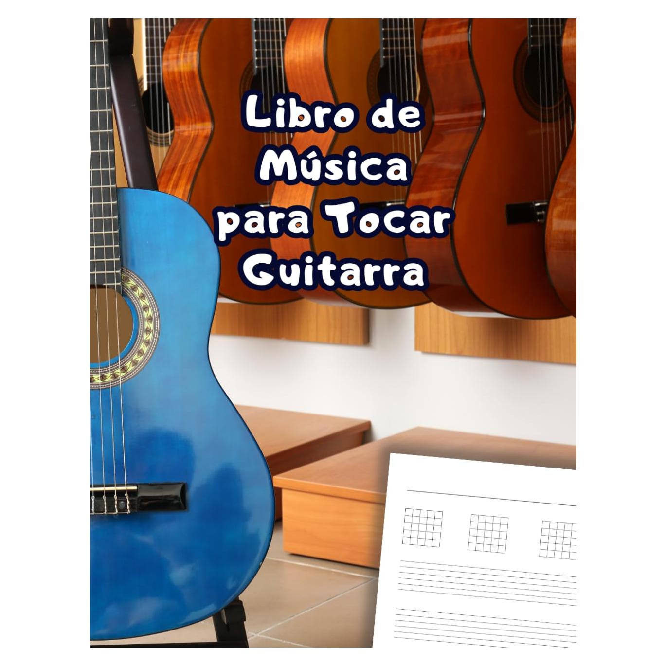 Cuaderno de Partituras para Guitarra 100 Páginas Español