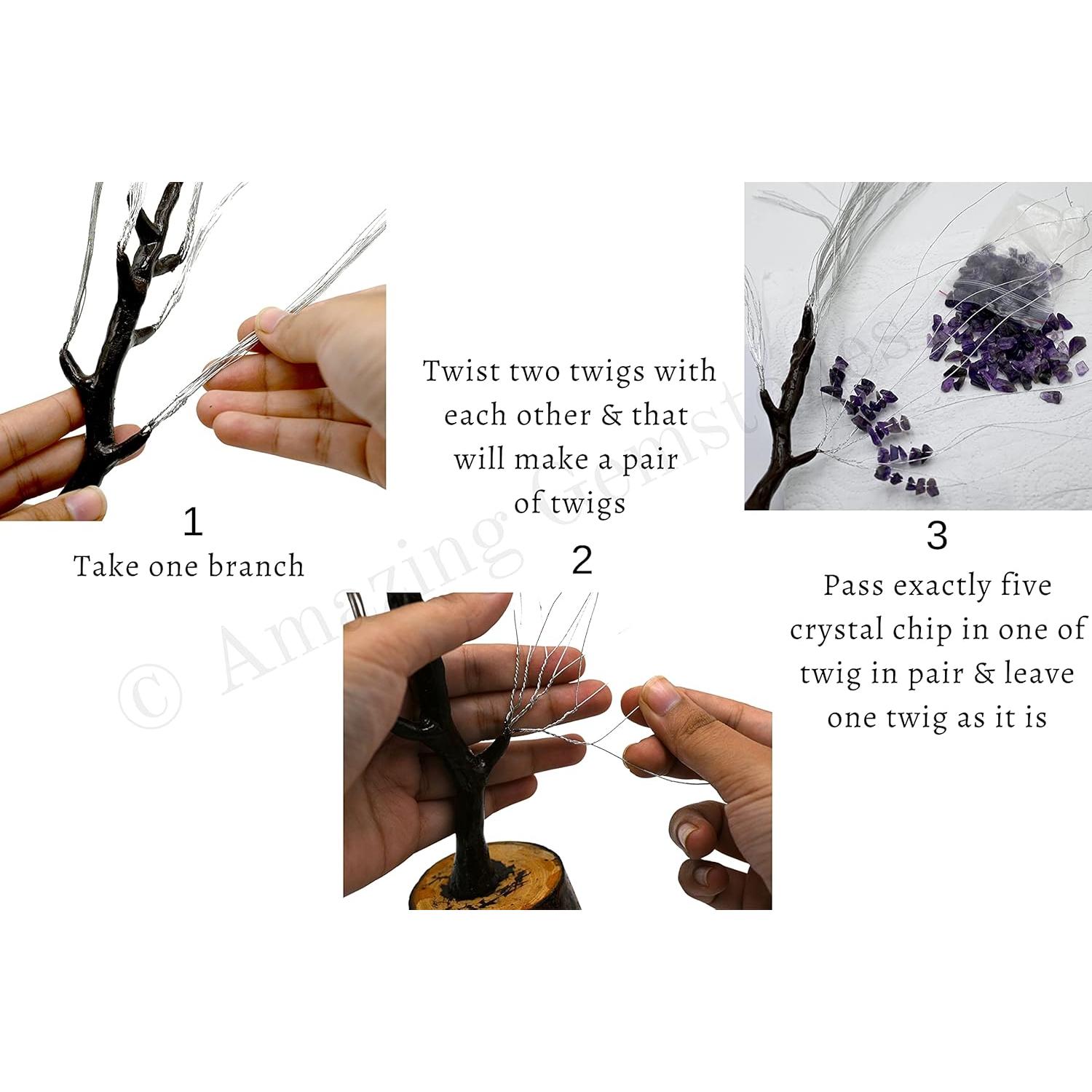 Kit DIY Árbol de Cristal Cuarzo Claro - Feng Shui Decoración