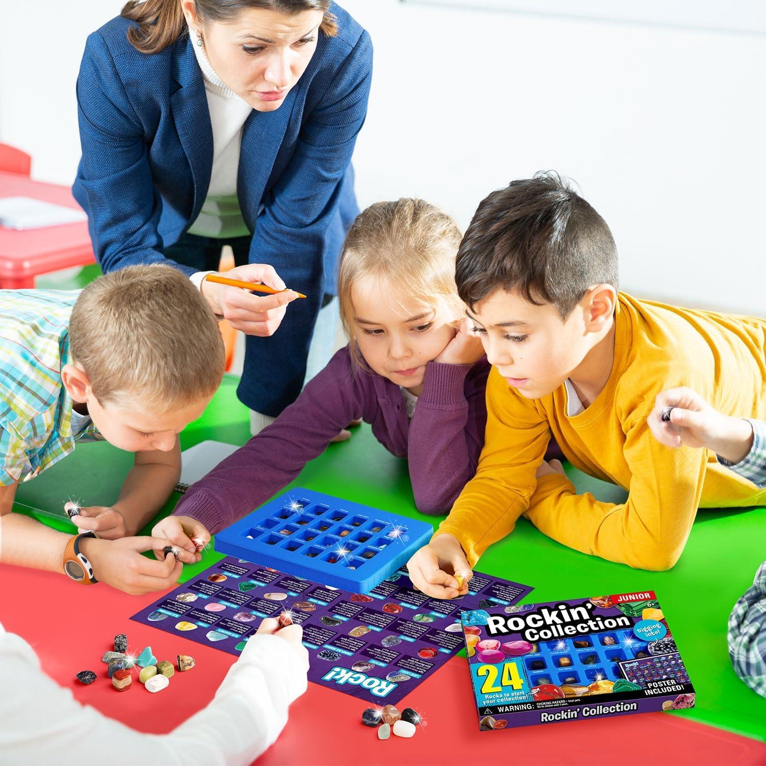 Kit de Geología XXTOYS 24 Piezas Rocas y Minerales para Niños