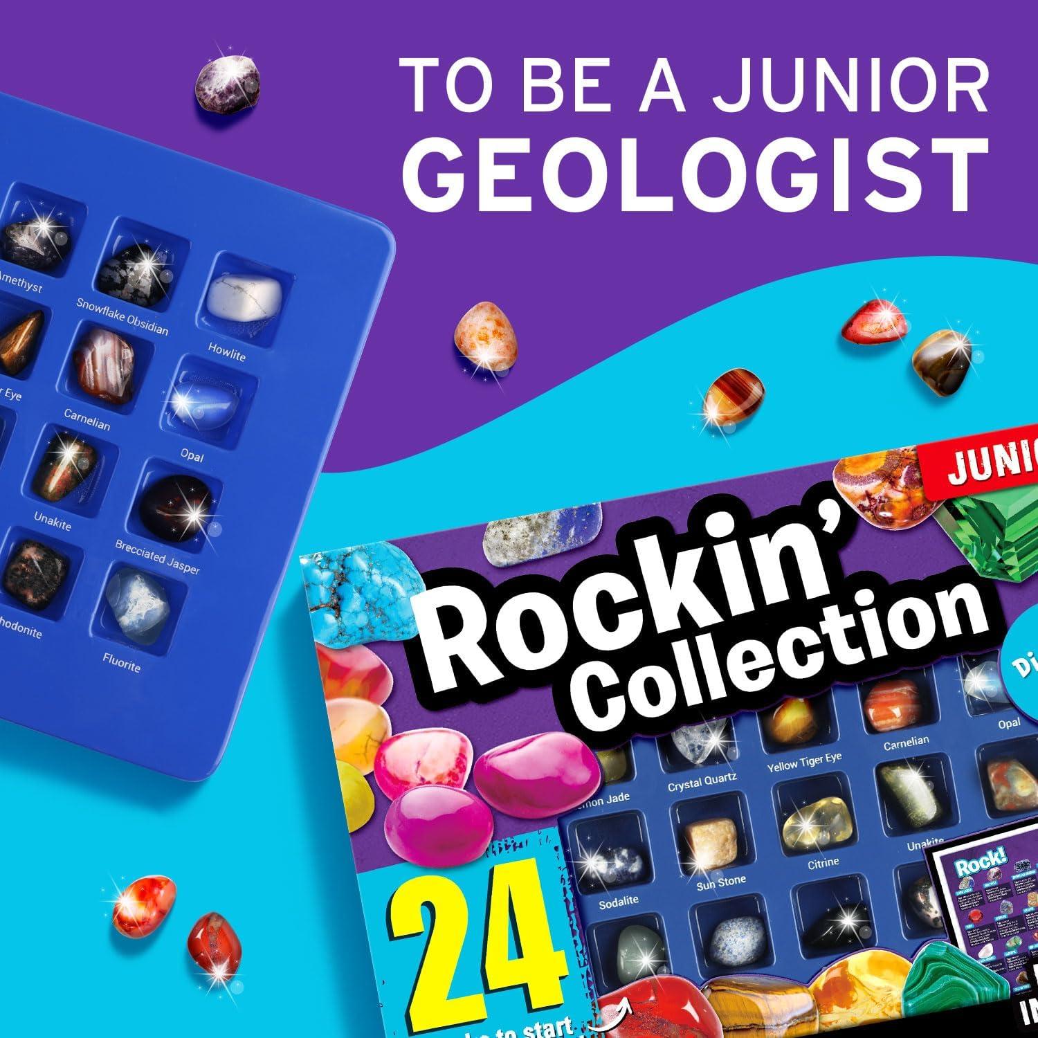 Kit de Geología XXTOYS 24 Piezas Rocas y Minerales para Niños