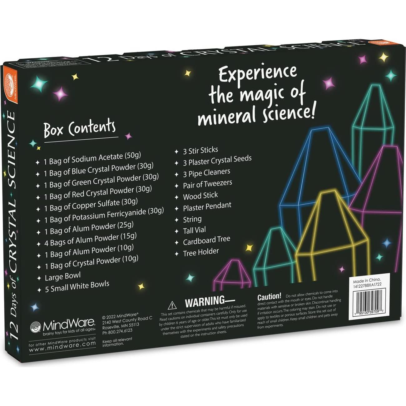 12 Días de Ciencia Cristalina MindWare - Experimentos STEM