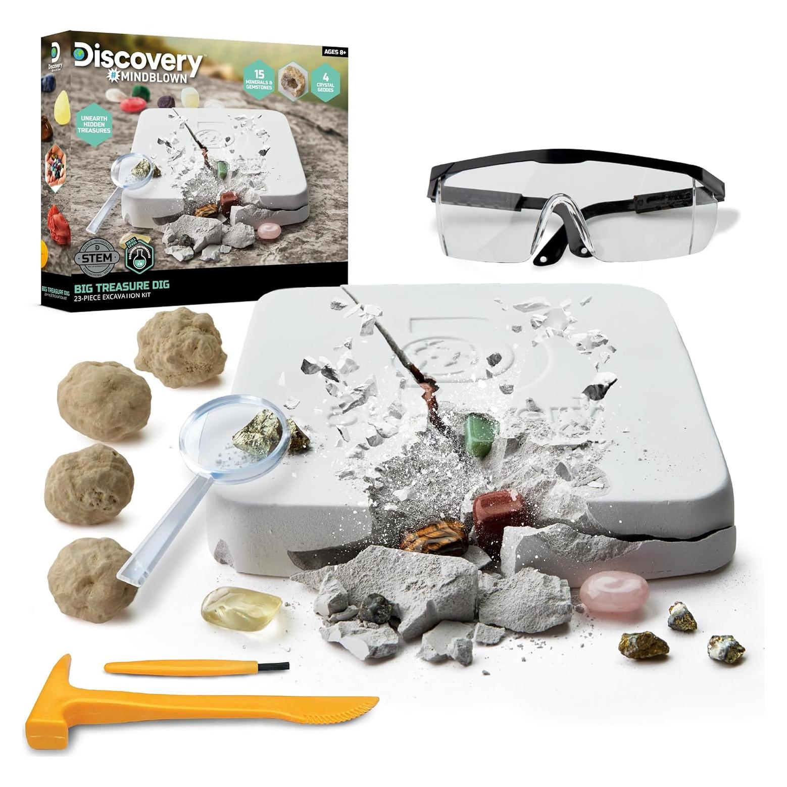 Kit de Excavación Discovery Mindblown - 15 Minerales y 4 Geodas
