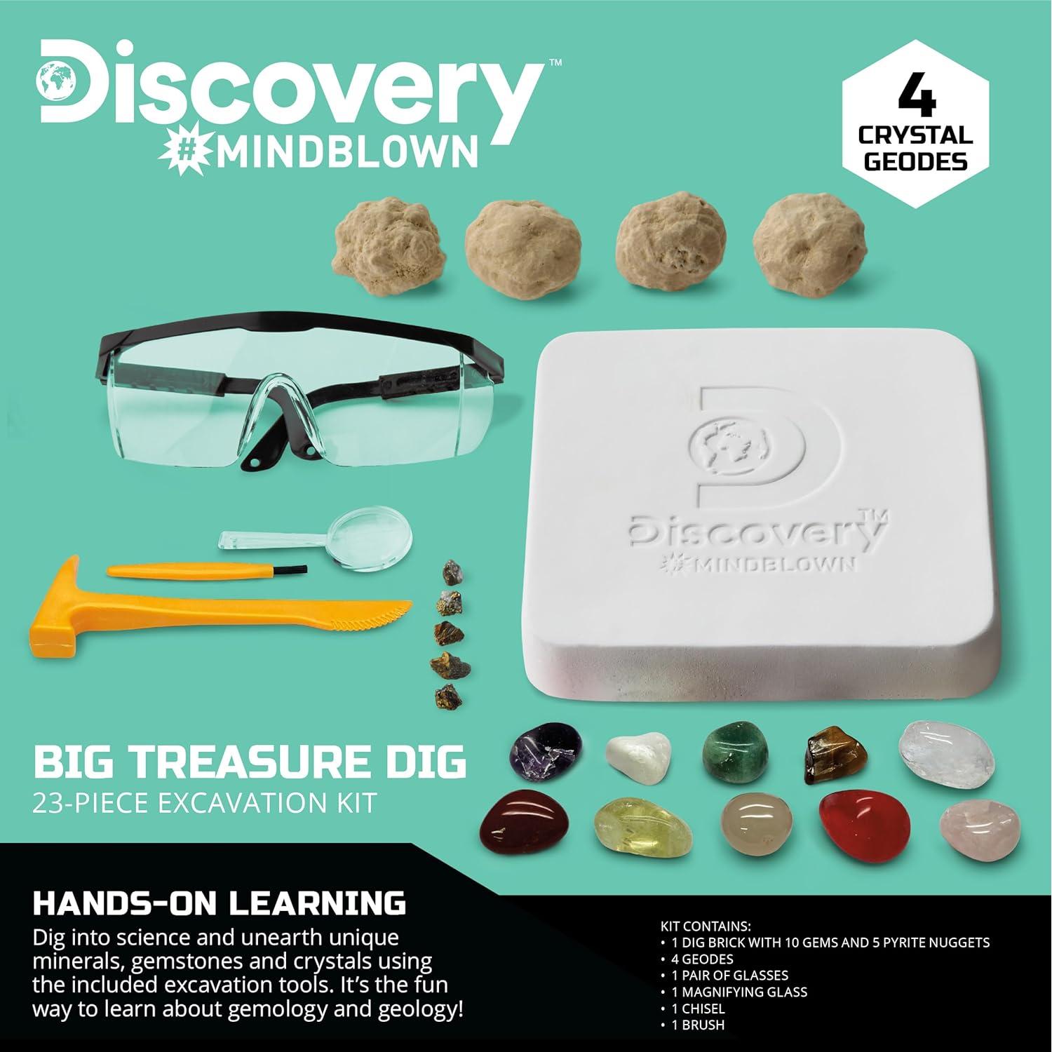 Kit de Excavación Discovery Mindblown - 15 Minerales y 4 Geodas