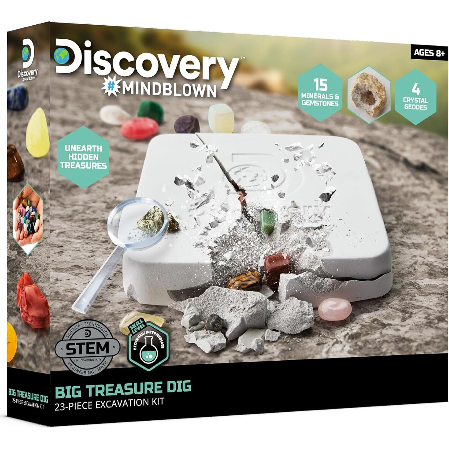 Kit de Excavación Discovery Mindblown - 15 Minerales y 4 Geodas