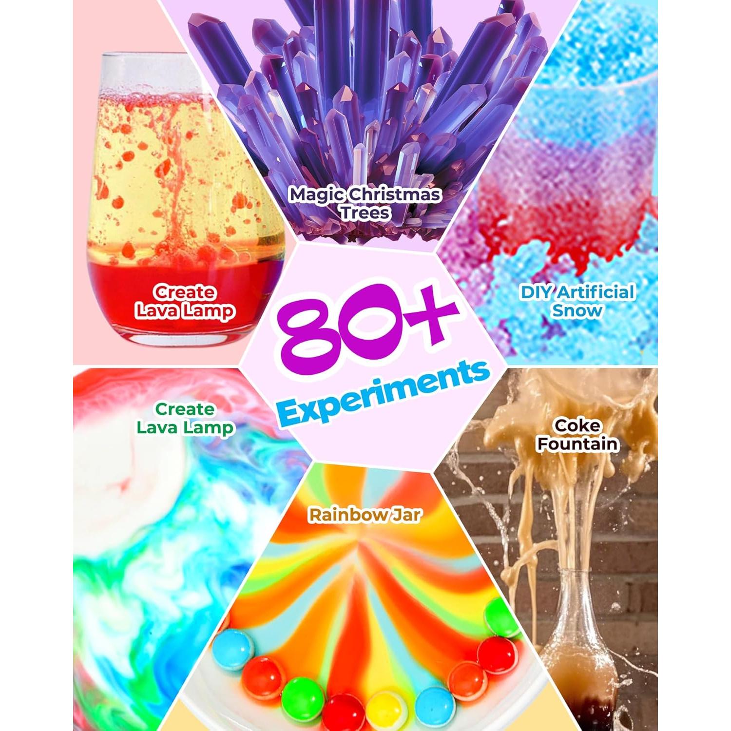 Kit de Experimentos Científicos Airbition 80+ para Niños 6-12 Años