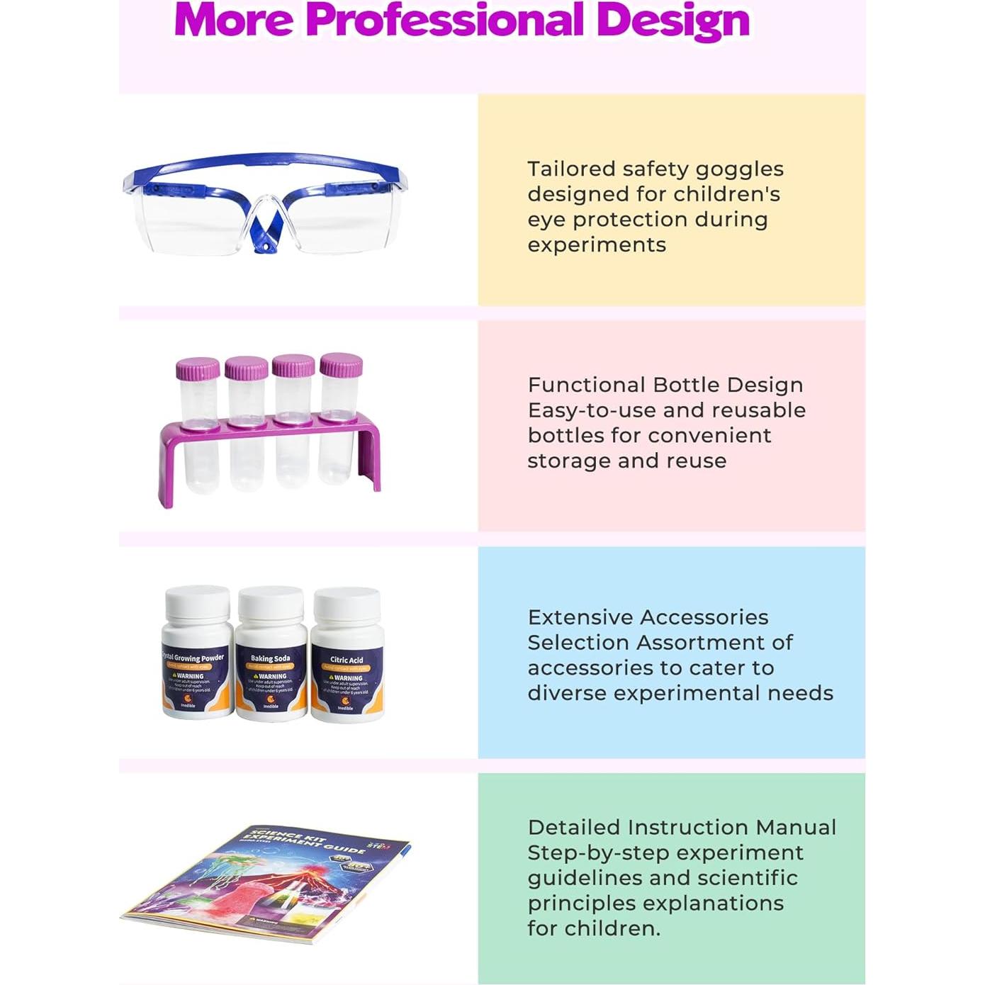 Kit de Experimentos Científicos Airbition 80+ para Niños 6-12 Años