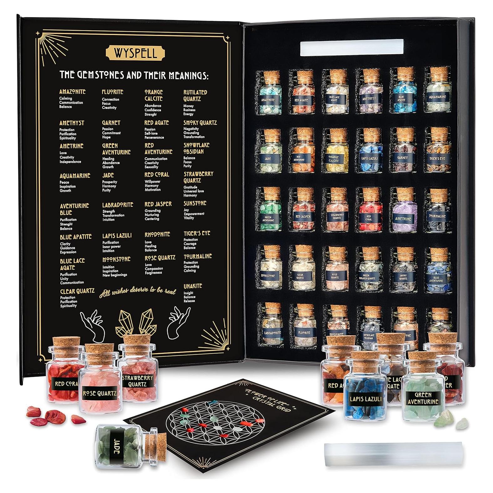 Kit de Cristales Sanadores 30 PCS Wyspell - Piedras Mágicas