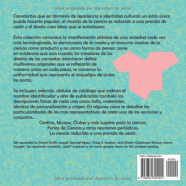 Cultura científica para vestir: Catalogo I, Museo del Folclor, Arte y Cultura Científica (MFACC, Museo del folclor, Arte y Cultura Científica) (Spanish Edition)