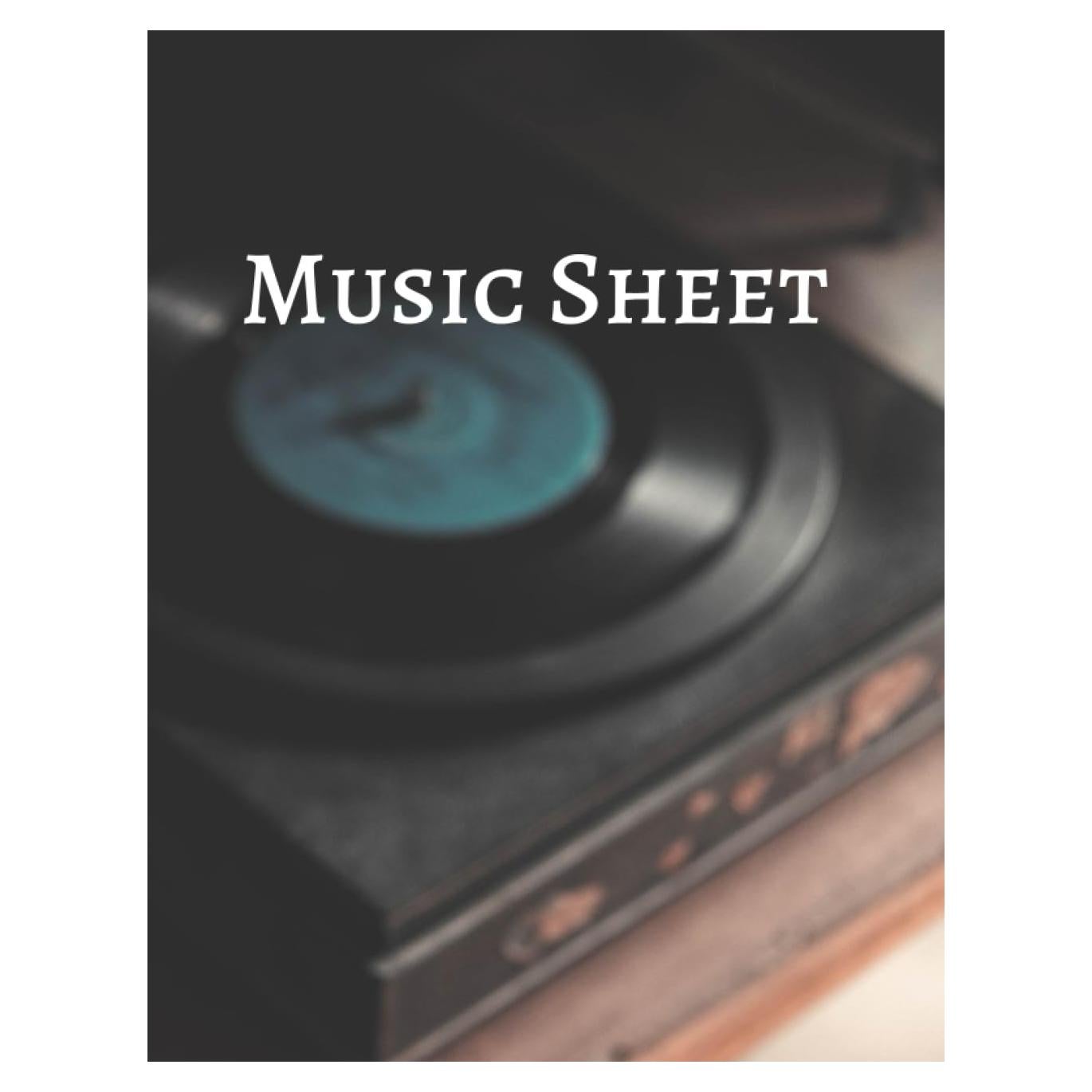 Libro de Partituras Tapa Blanda 110 Páginas 21x28 cm