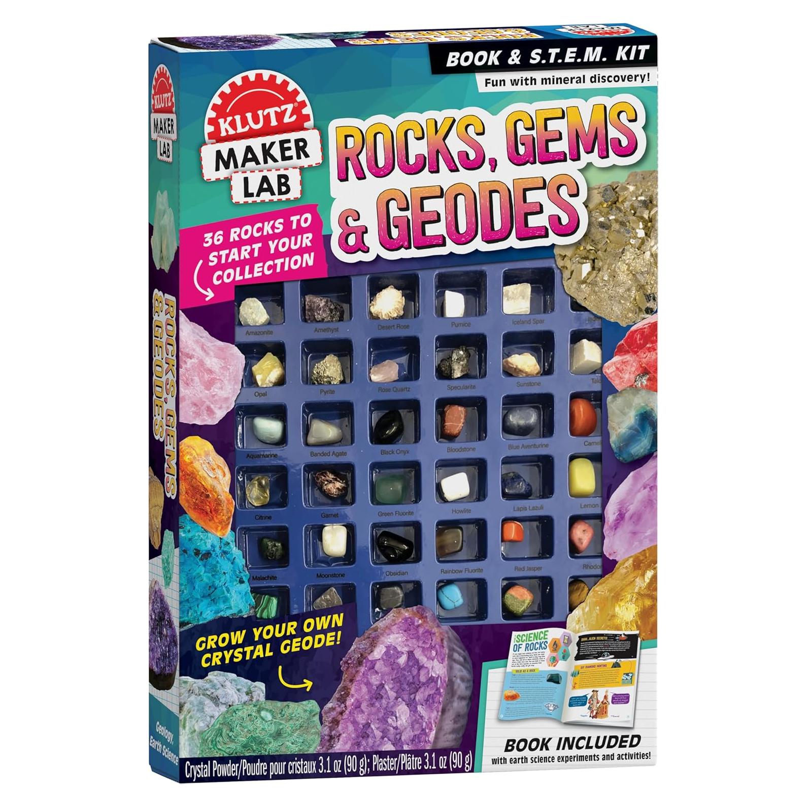 Kit STEM de Geología Klutz - Rocas y Geodas 20.3x29.2 cm