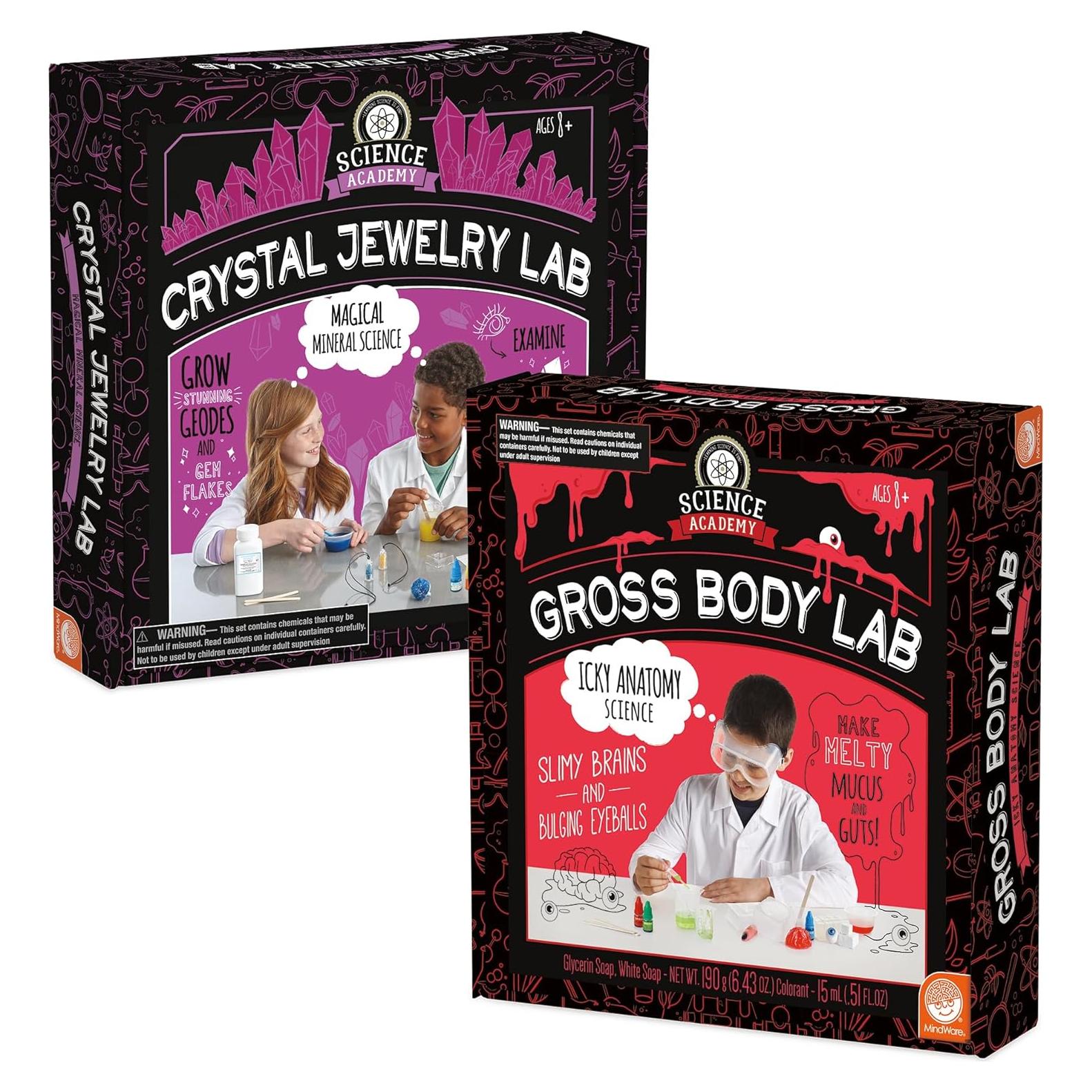 Kits de Ciencia MindWare: Laboratorio de Cristales y Cuerpo Humano