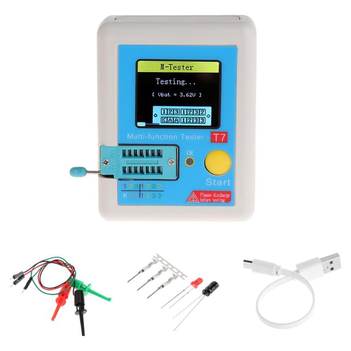 Probador de Transistores HiLetgo LCR-T7 TFT Medidor Multifuncional