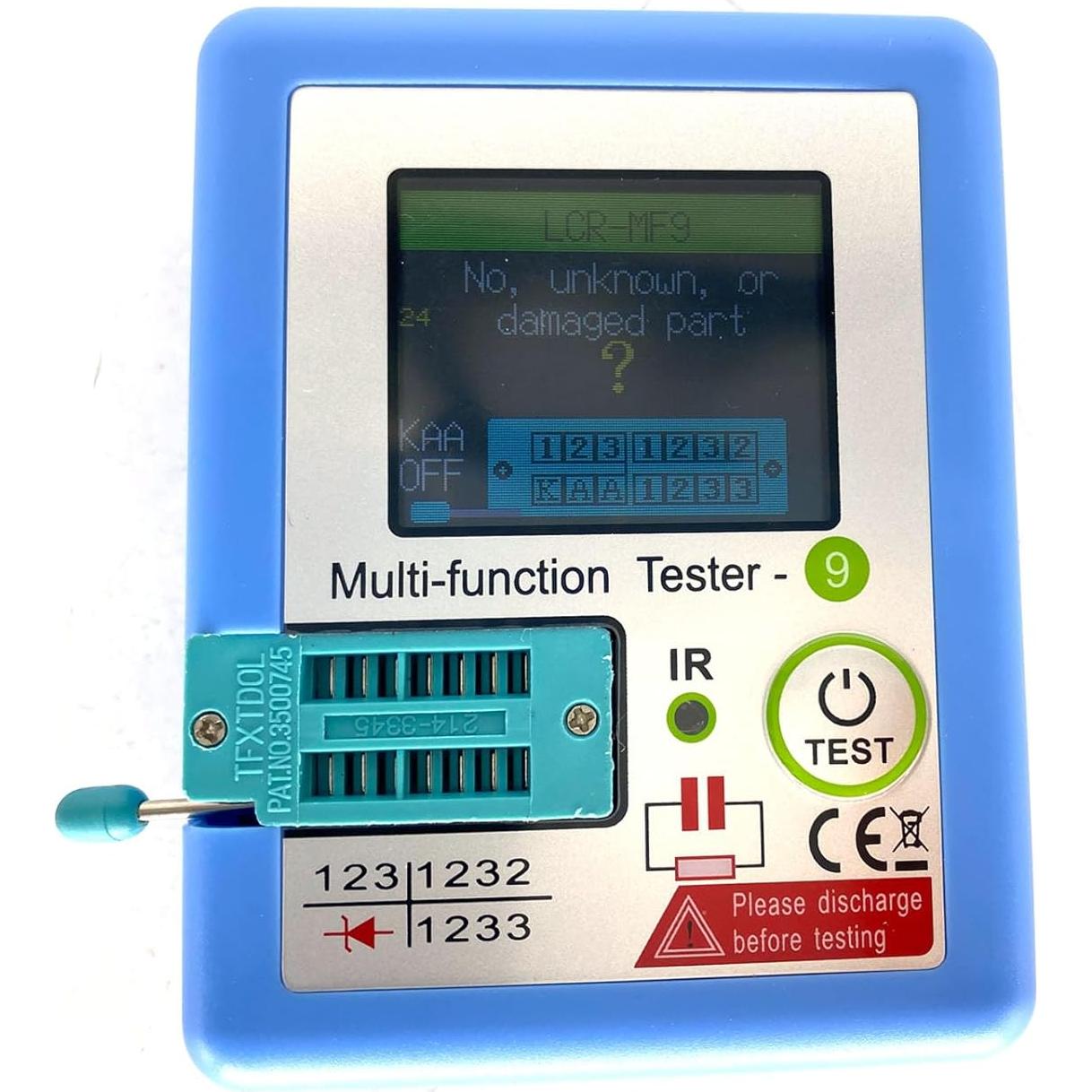 Probador de Transistores LCR MF9 TFT Multifuncional 300mAh