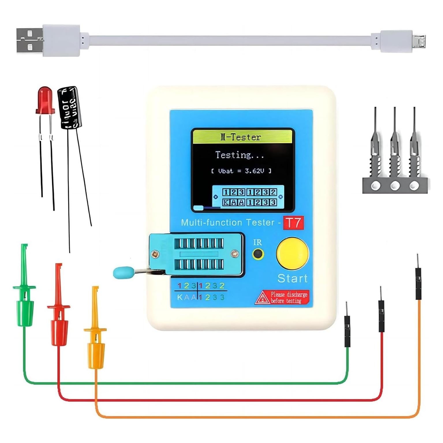 Medidor Multifuncional LCR-T7 WWZMDiB Pantalla Color 3.5"